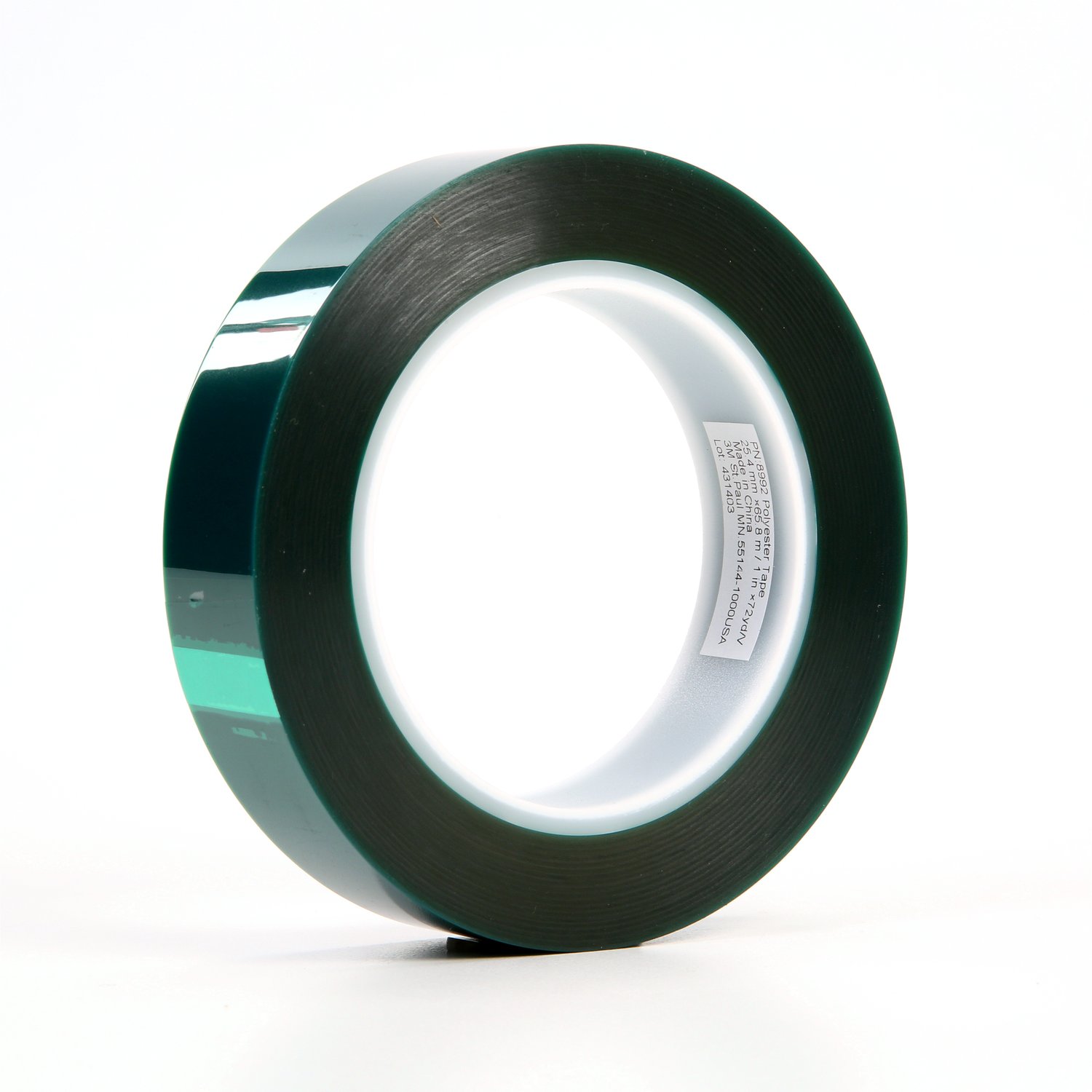 7000049776 - 3M Polyester Tape 8992, Green, 1 in x 72 yd, 3.2 mil, 36 Roll/Case