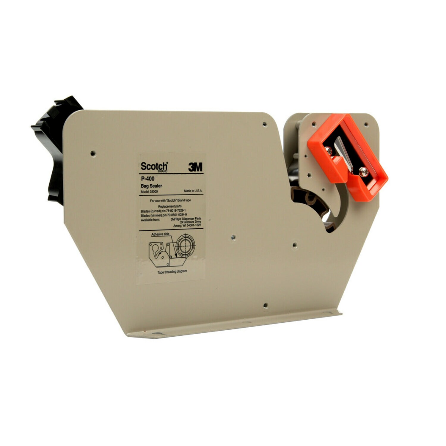 7000005395 - Scotch Bag Sealer P400, 1/2 in, 6/Case