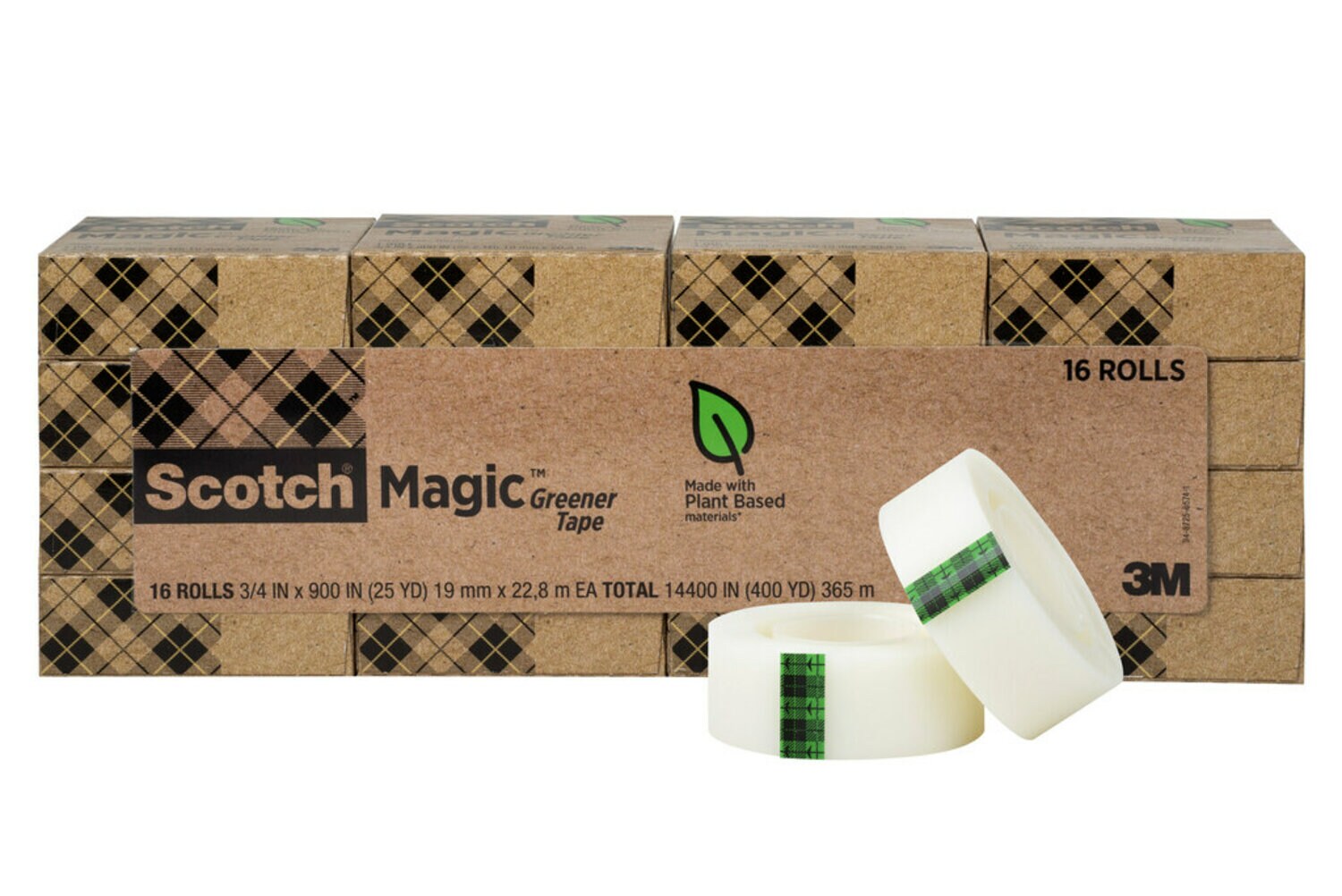 7100208032 - Scotch Magic Greener Tape 812-16P, 3/4 In X 900 In (19 mm X 22,8 M)