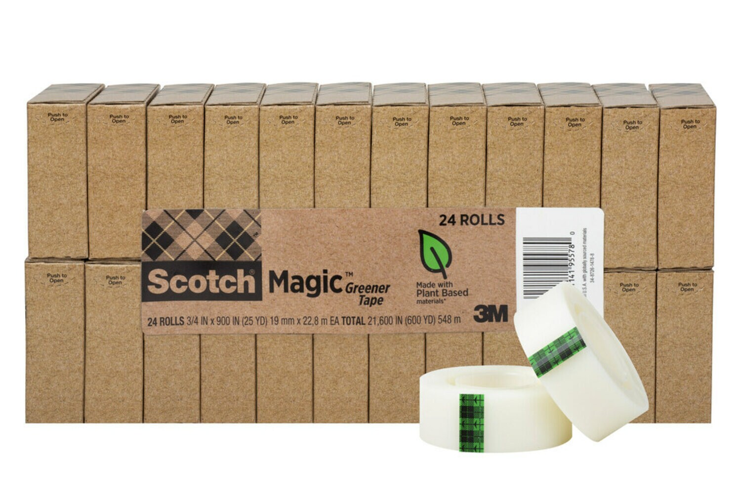 7010311650 - Scotch Magic Greener Tape 812-24P, 3/4 in x 900 in (19 mm x 22,8) 24 Pack