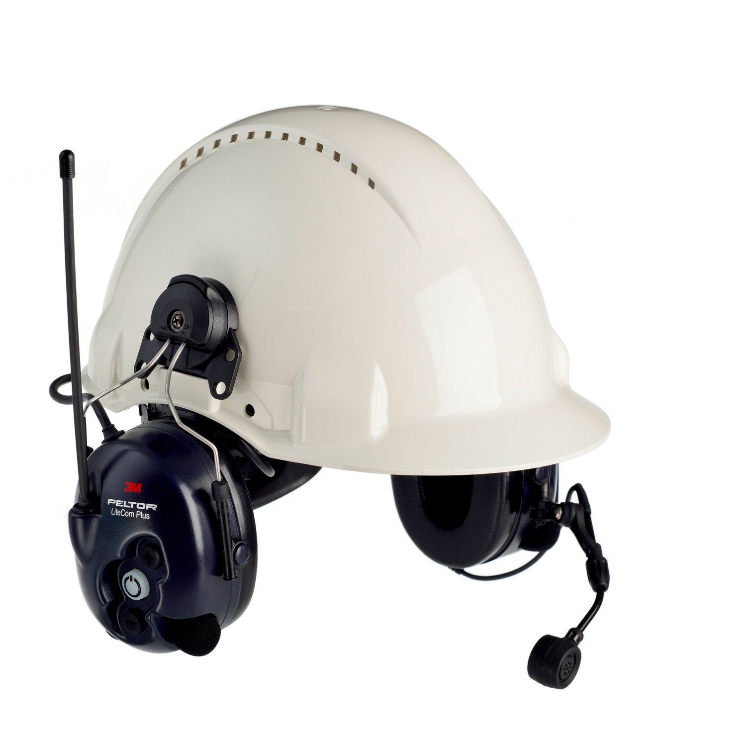 7100204440 - 3M PELTOR LiteCom FRS Headset MT53H7P3E4602-NA, Hard Hat Attached, 10 ea/Case