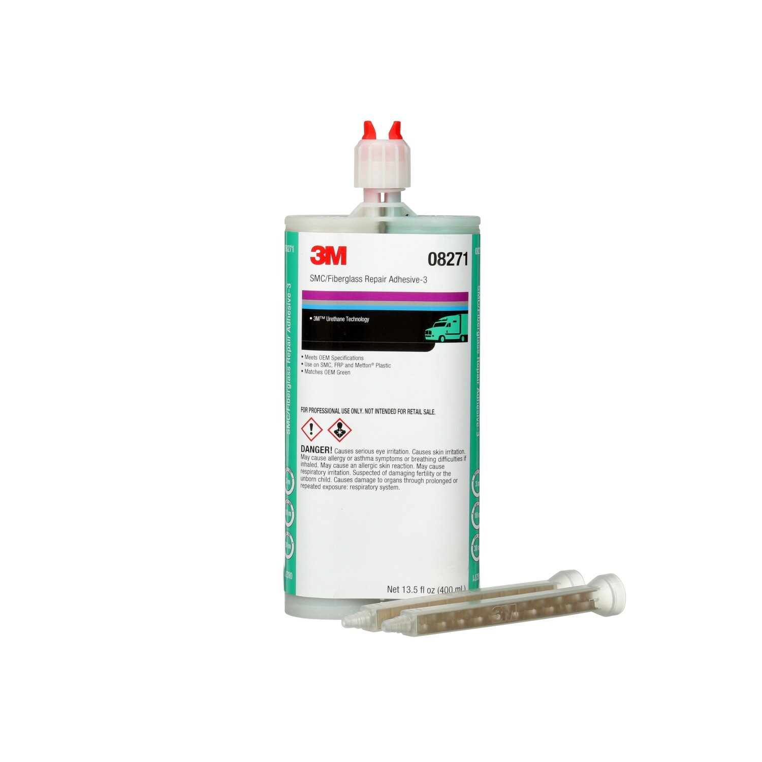 7000119843 - 3M SMC/Fiberglass Repair Adhesive-3 08271, Green, 400 mL Cartridge 6/Case