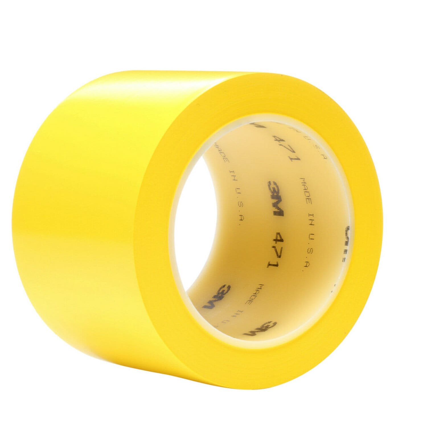 7100044621 - 3M Vinyl Tape 471, Yellow, 48 in x 36 yd, 5.2 mil, 1 Roll/Case, Untrimmed