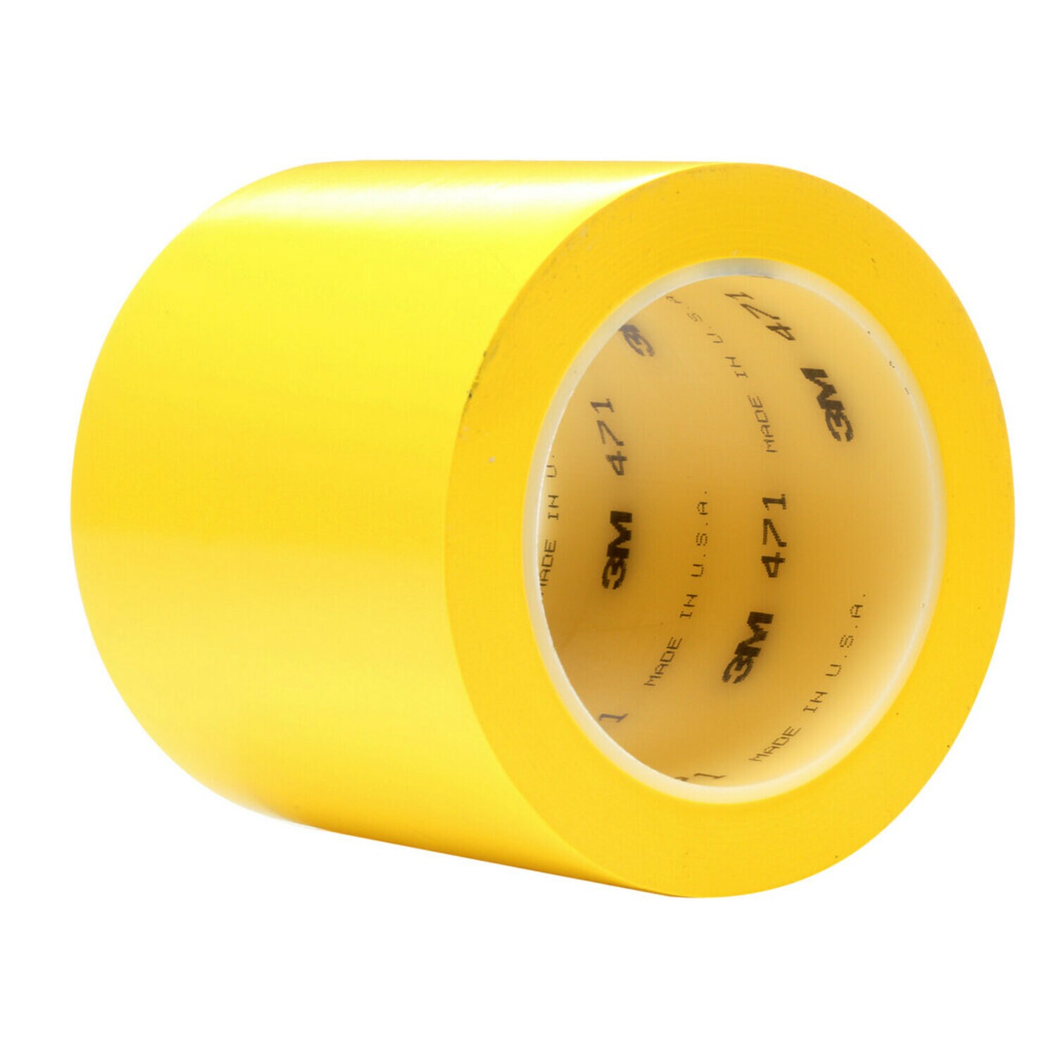 7010335141 - 3M Vinyl Tape 471, Yellow, 4 in x 36 yd, 5.2 mil, 8 Roll/Case, Individually Wrapped Conveniently Packaged