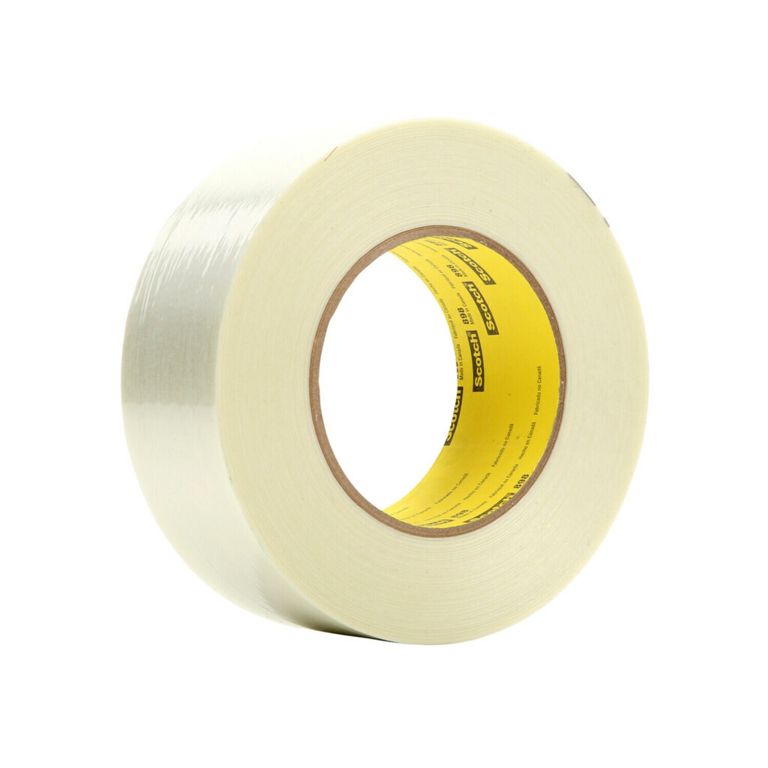 7010300522 - Scotch Filament Tape 898, Clear, 48 mm x 55 m, 6.6 mil, 24 rolls per
case, Individually Wrapped Conveniently Packaged