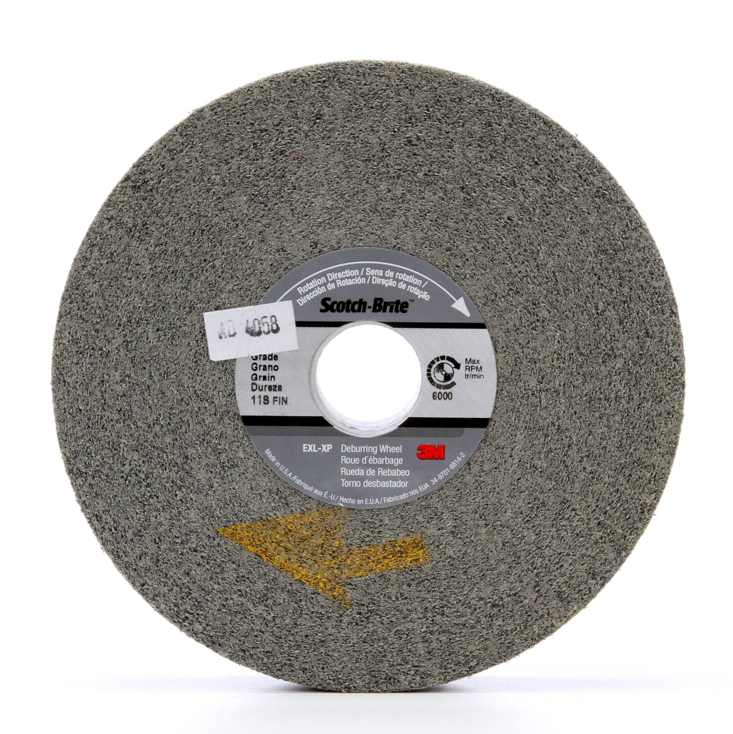 7100131059 - Scotch-Brite EXL-XP Deburring Wheel, XP-WL, 9S Fine, 6 in x MISC x 1 in, Config