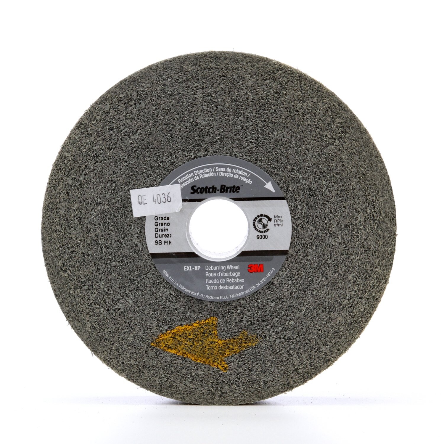 7100078001 - Scotch-Brite EXL-XP Deburring Wheel, XP-WL, 11S Fine, 12 in x 1 in x 5 in, 1 ea/Case