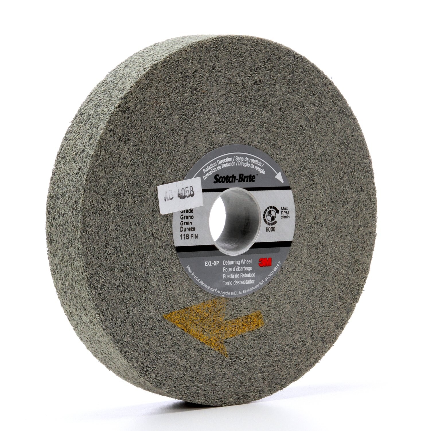 7000046242 - Scotch-Brite EXL-XP Deburring Wheel, XP-WL, 11S Fine, 6 in x 1 in x 1 in, 3 ea/Case