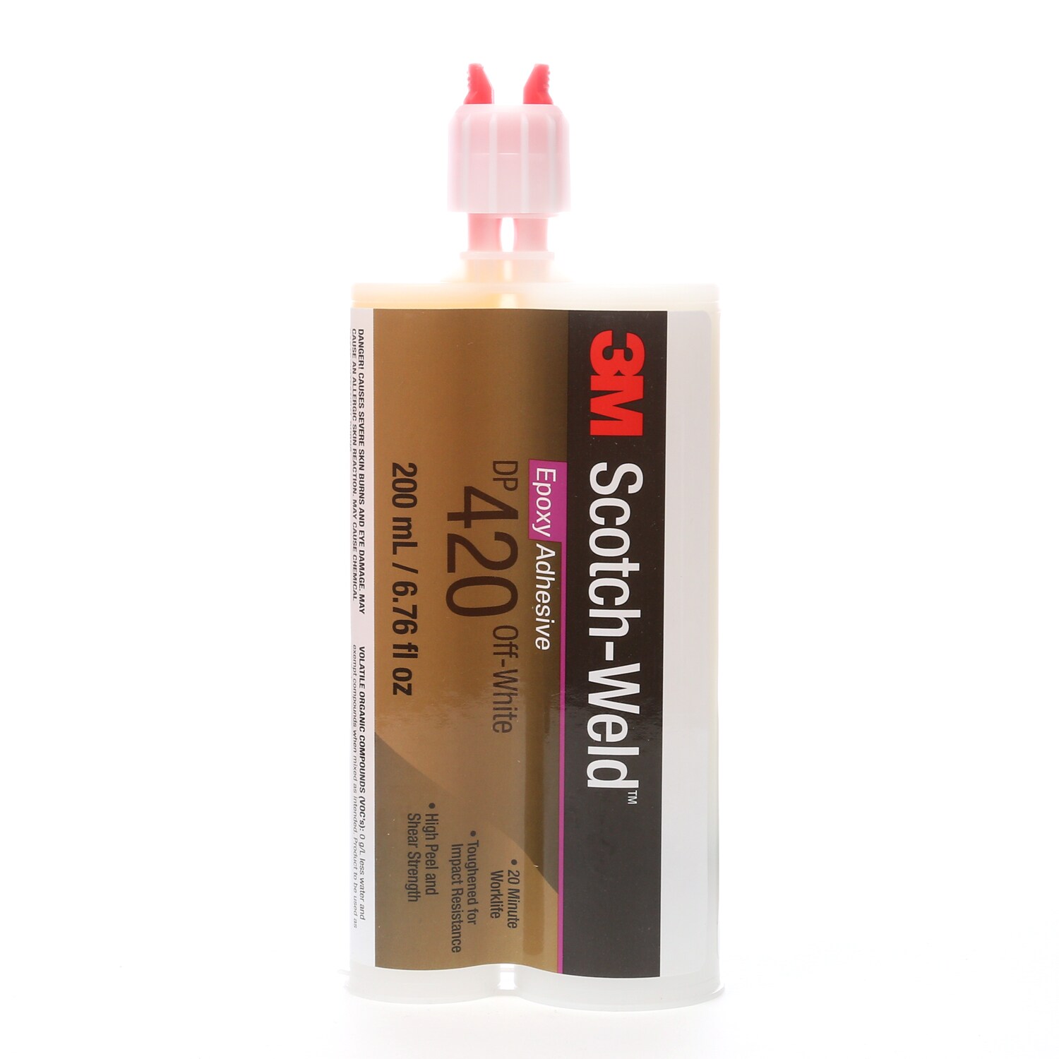 7100319681 - 3M Scotch-Weld Epoxy Adhesive DP420, Black, 200 mL Duo-Pak, 12/Case