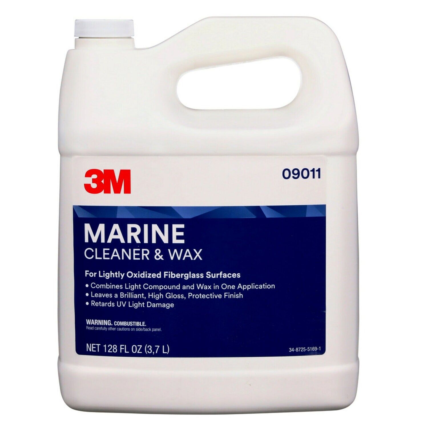 7100142902 - 3M Marine Fiberglass Cleaner and Wax, 9011, 1 gal, 2 per case
