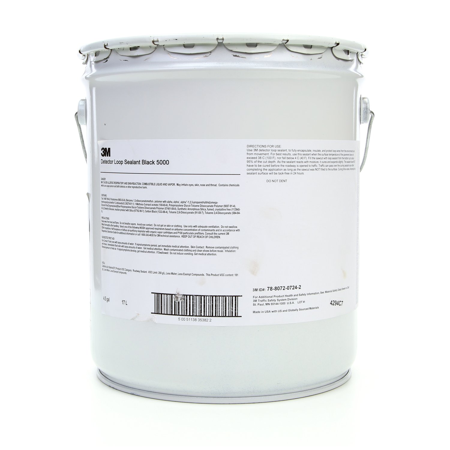7000042538 - 3M Detector Loop Sealant DLS5000, 4.5 Gallon, 1 per case