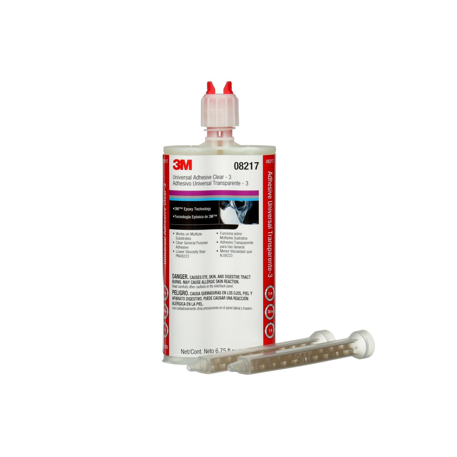 7100006285 - 3M Universal Adhesive 08217, Clear - 3, 200 mL Cartridge 6/Case