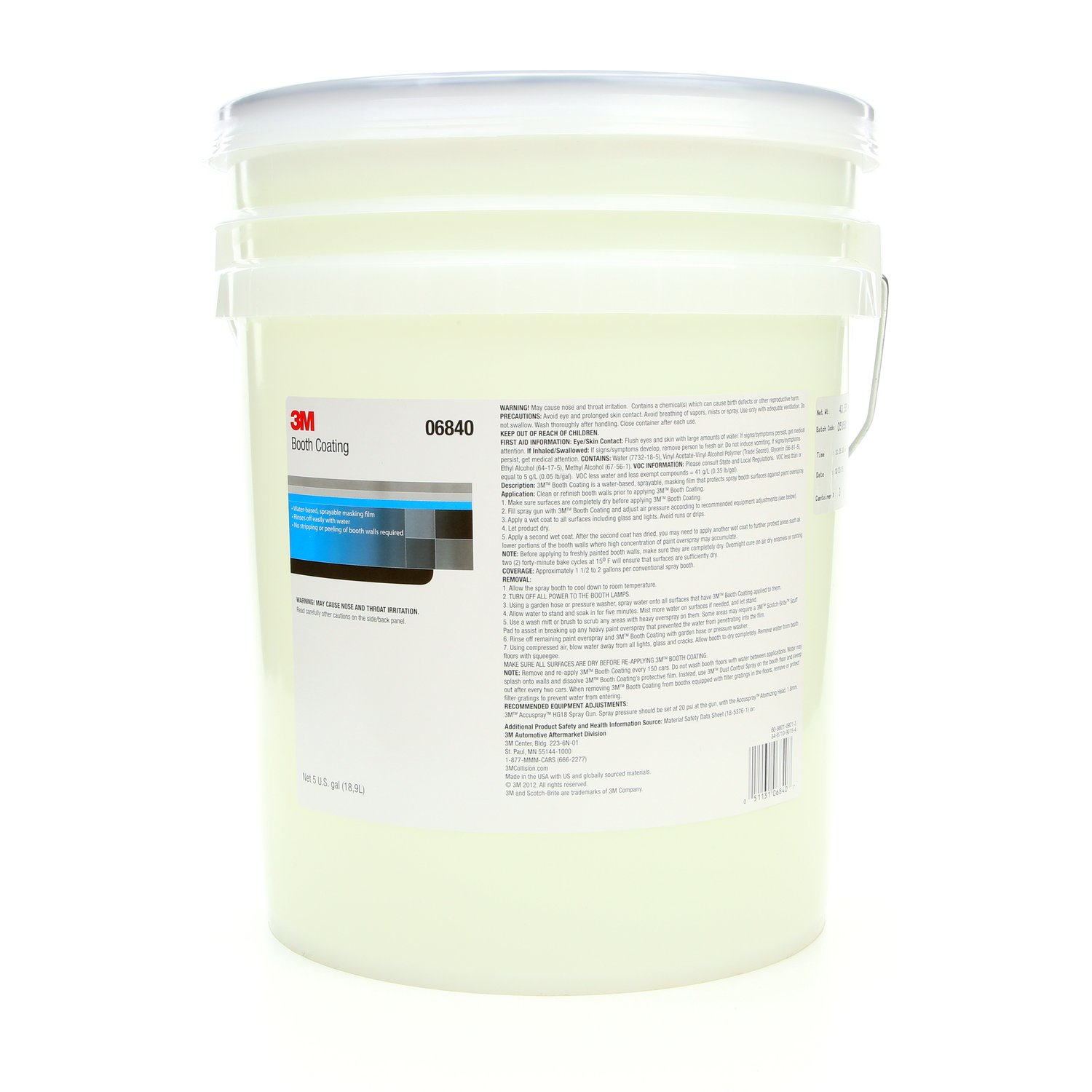 7000120531 - 3M Booth Coating, 06840, 5 gal, 1 per case