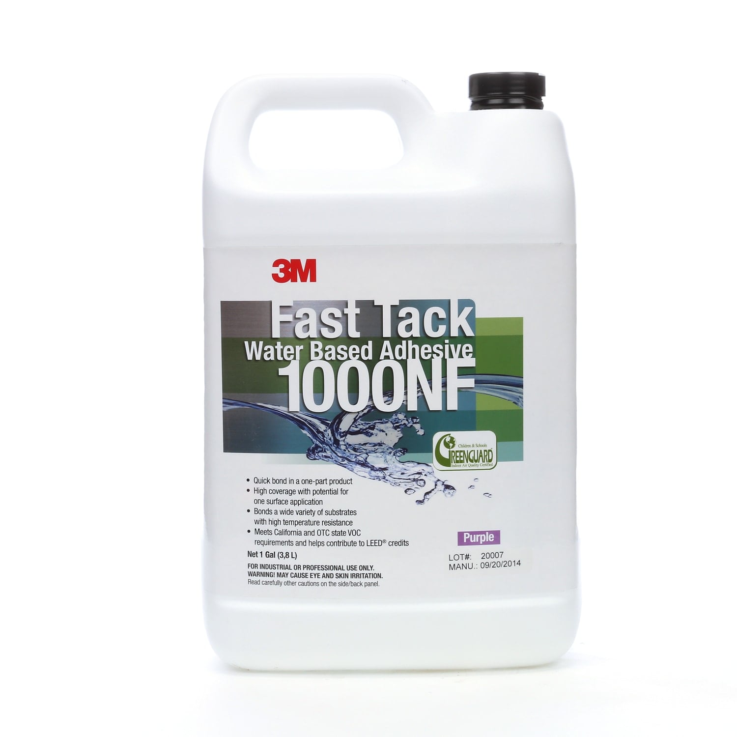 7000121375 - 3M Fast Tack Water Based Adhesive 1000NF, Purple, 1 Gallon, 1 Can/Case, Sample