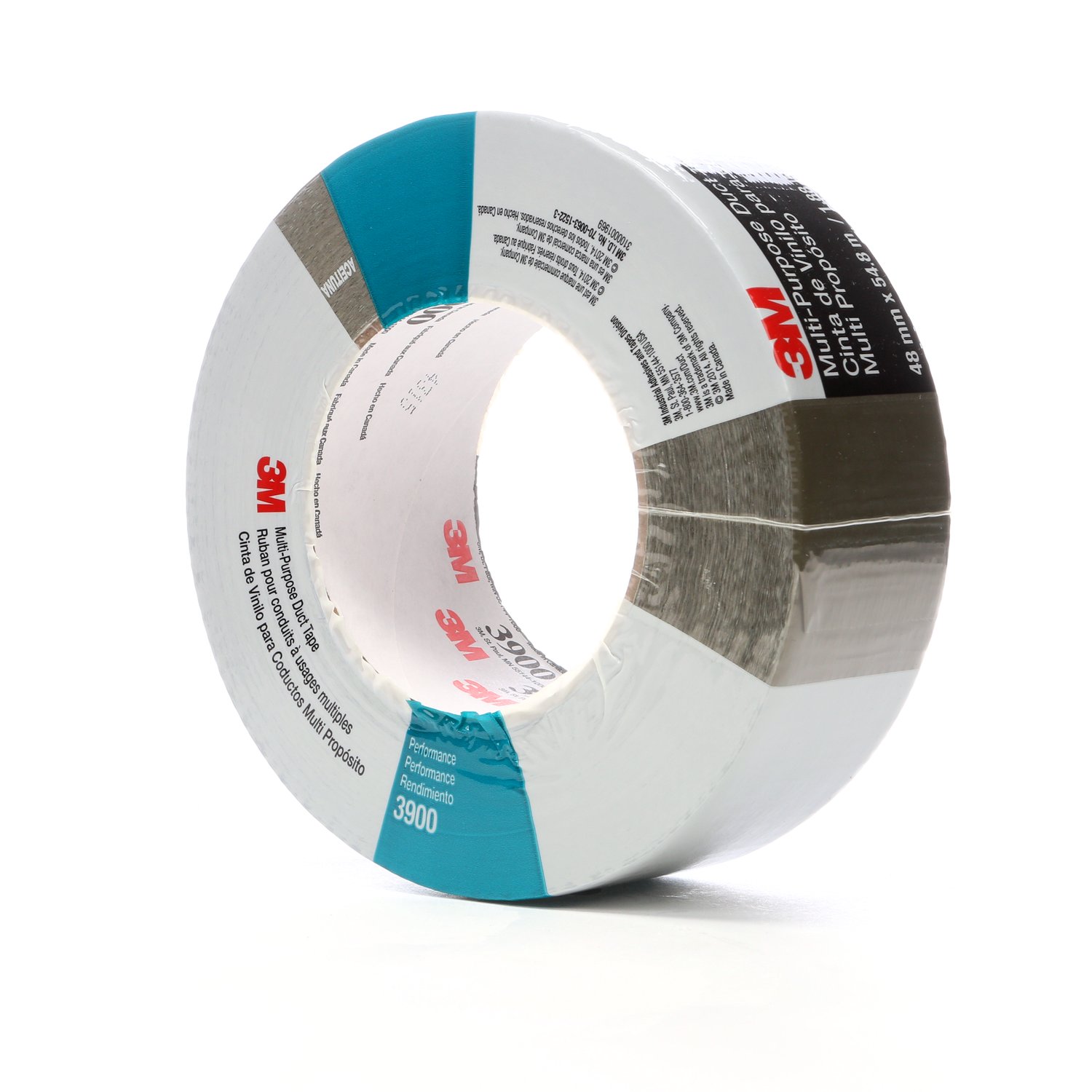7000049744 - 3M Multi-Purpose Duct Tape 3900, Olive, 48 mm x 54.8 m, 7.6 mil, 24 Roll/Case, Individually Wrapped Conveniently Packaged