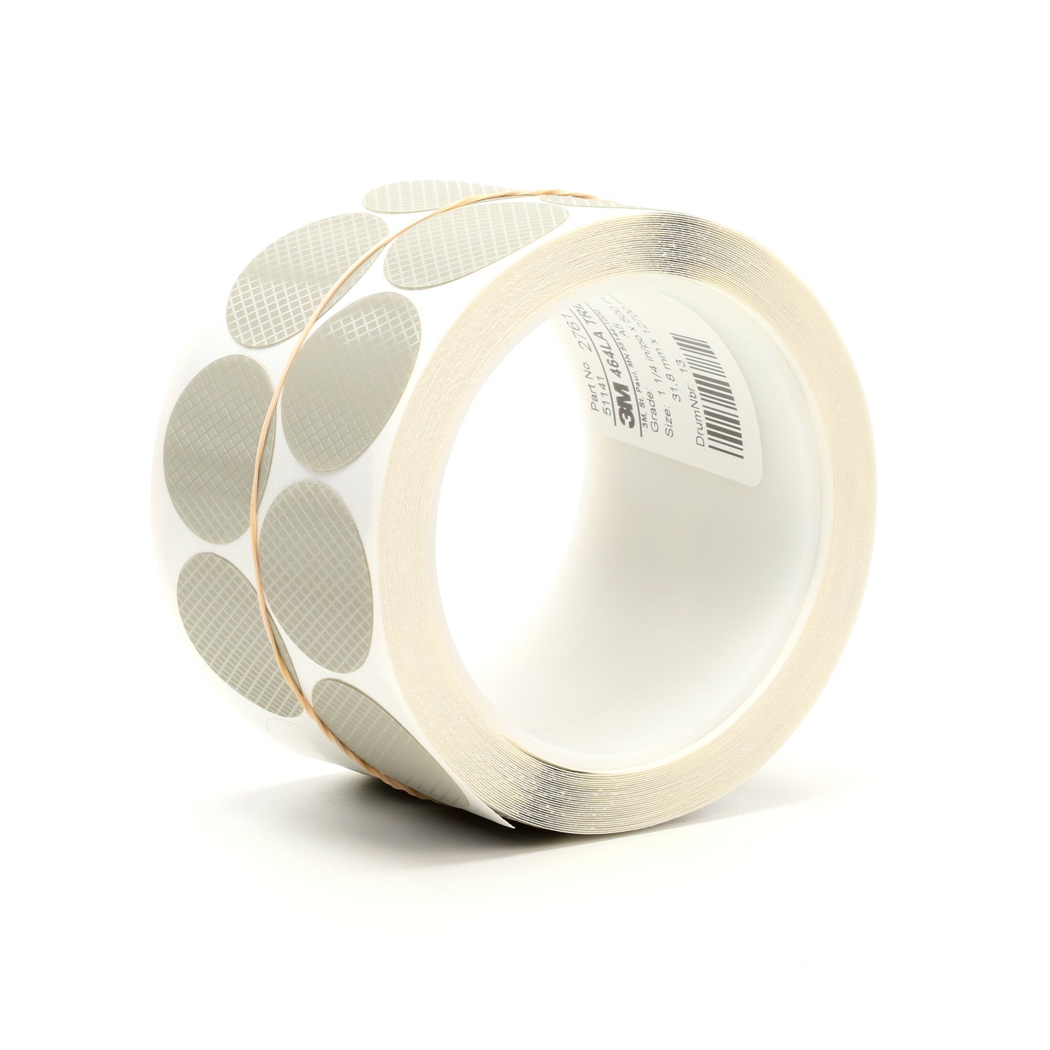 7000148157 - 3M Finesse-it PSA Film Disc Roll 464LA, A5 3MIL, 1-1/4 in x NH, Die 125C, 500 Discs/Roll, 4 Rolls/Case
