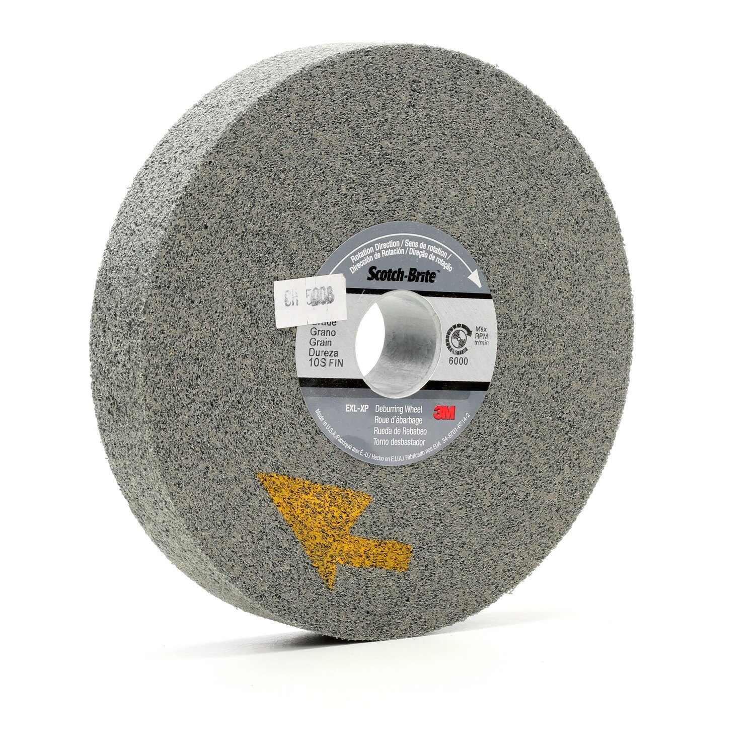 7000046241 - Scotch-Brite EXL-XP Deburring Wheel, XP-WL, 10S Fine, 6 in x 1 in x 1 in, 3 ea/Case
