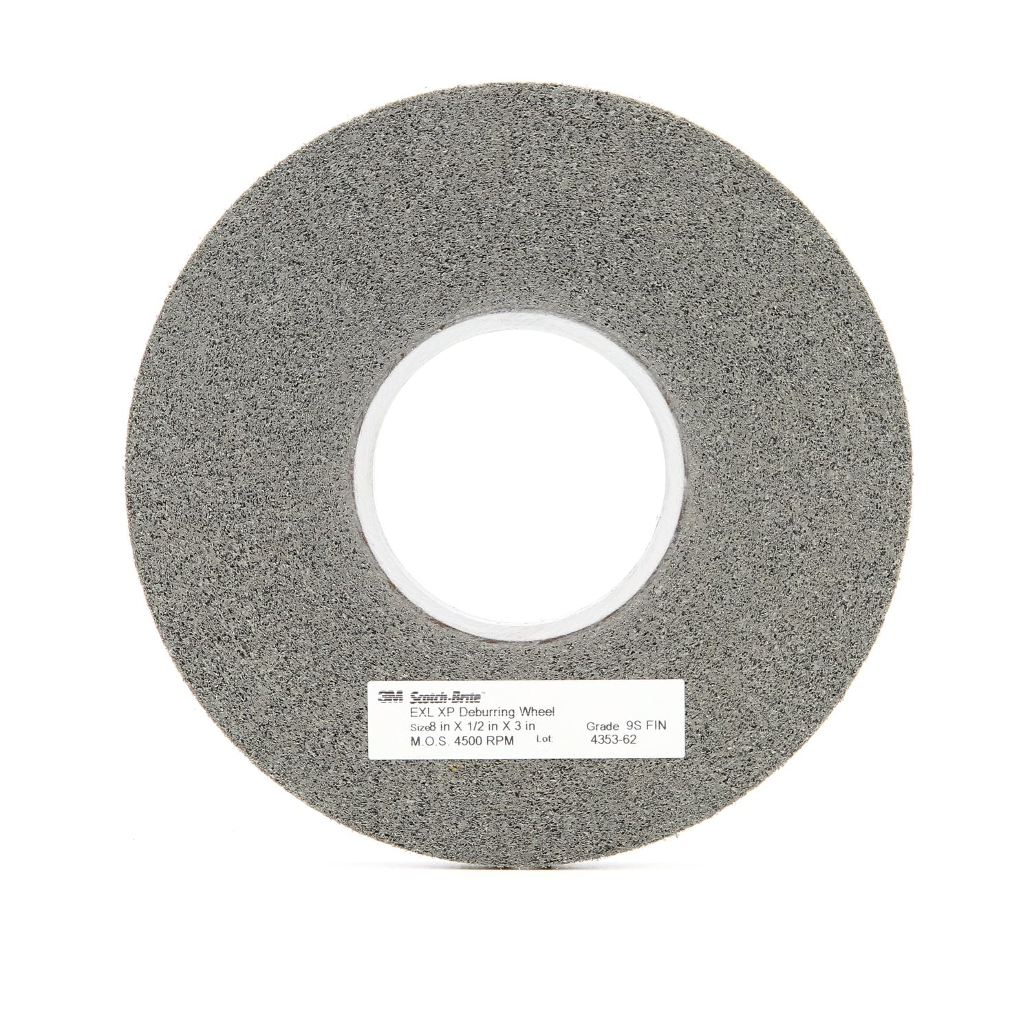 7100025311 - Scotch-Brite EXL-XP Deburring Wheel, XP-WL, 9S Fine, 12 in x 1/2 in x 5 in, 2 ea/Case