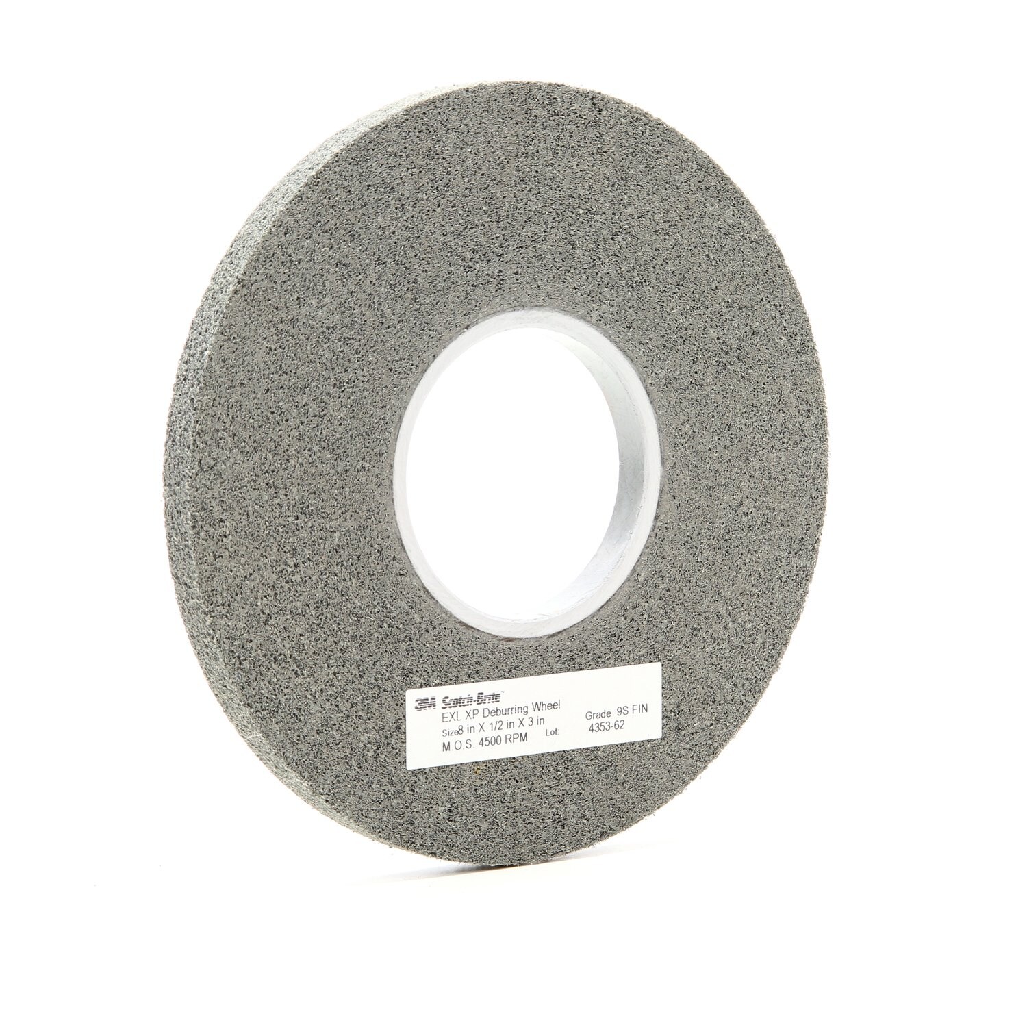 7010366797 - Scotch-Brite EXL-XP Deburring Wheel, XP-WL, 9S Fine, 8 in x 1/2 in x 3 in, 4 ea/Case