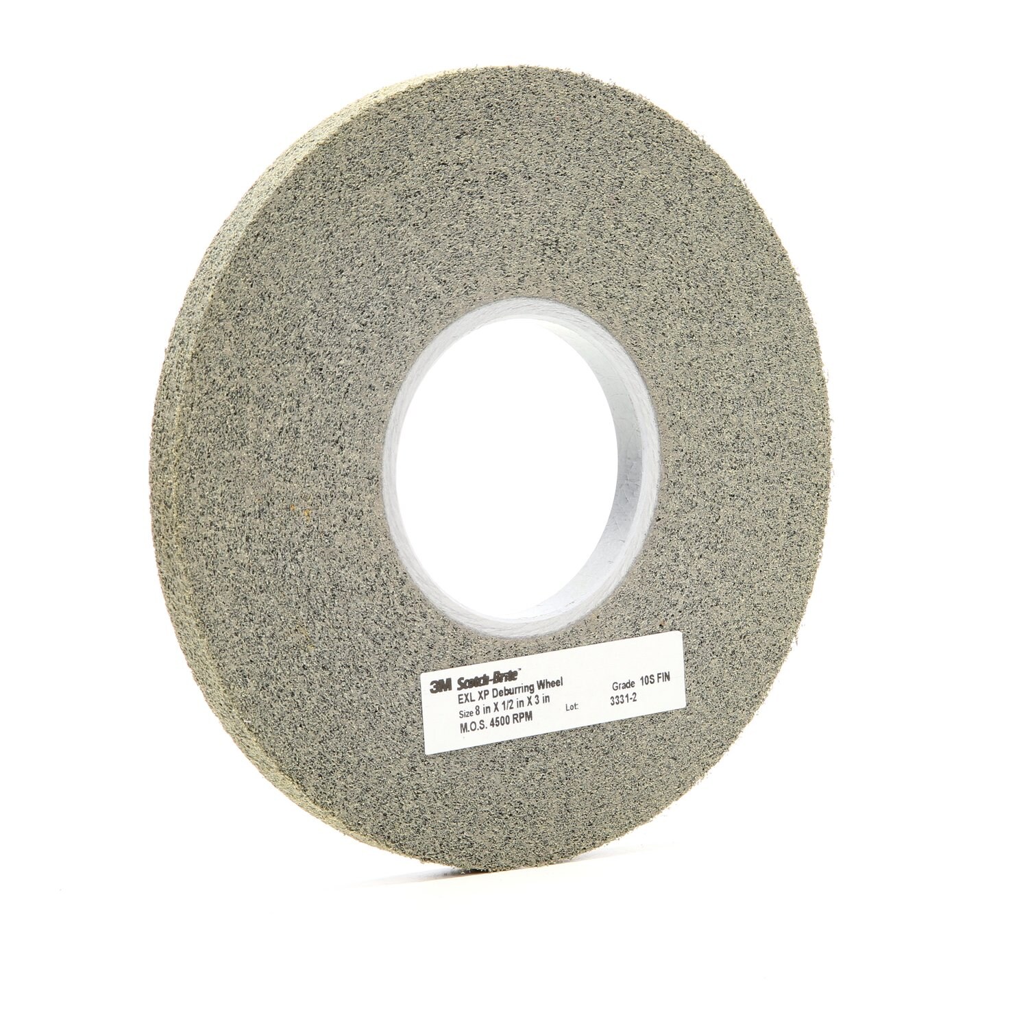 7100018574 - Scotch-Brite EXL-XP Deburring Wheel, XP-WL, 10S Fine, 8 in x 1/2 in x 3 in, 4 ea/Case