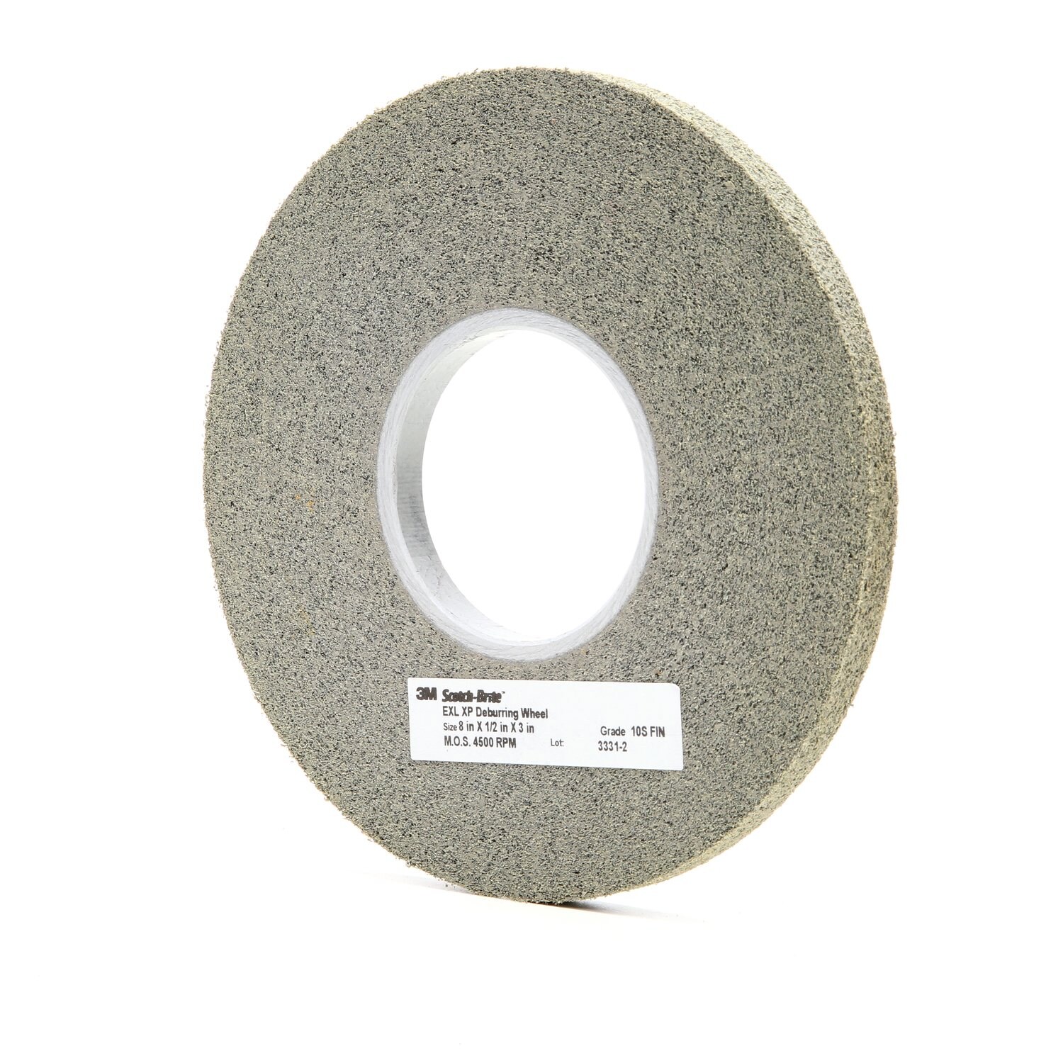 7000121102 - Scotch-Brite EXL-XP Deburring Wheel, XP-WL, 10S Fine, 8 in x 1 in x 3 in, 3 ea/Case