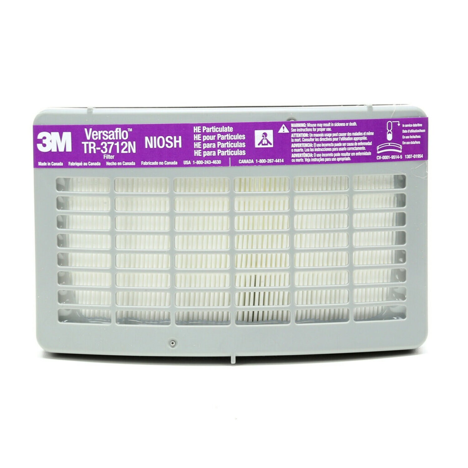 7100018971 - 3M HE Filter TR-3712N, for Versaflo TR-300 Series PAPR 5 EA/Case
