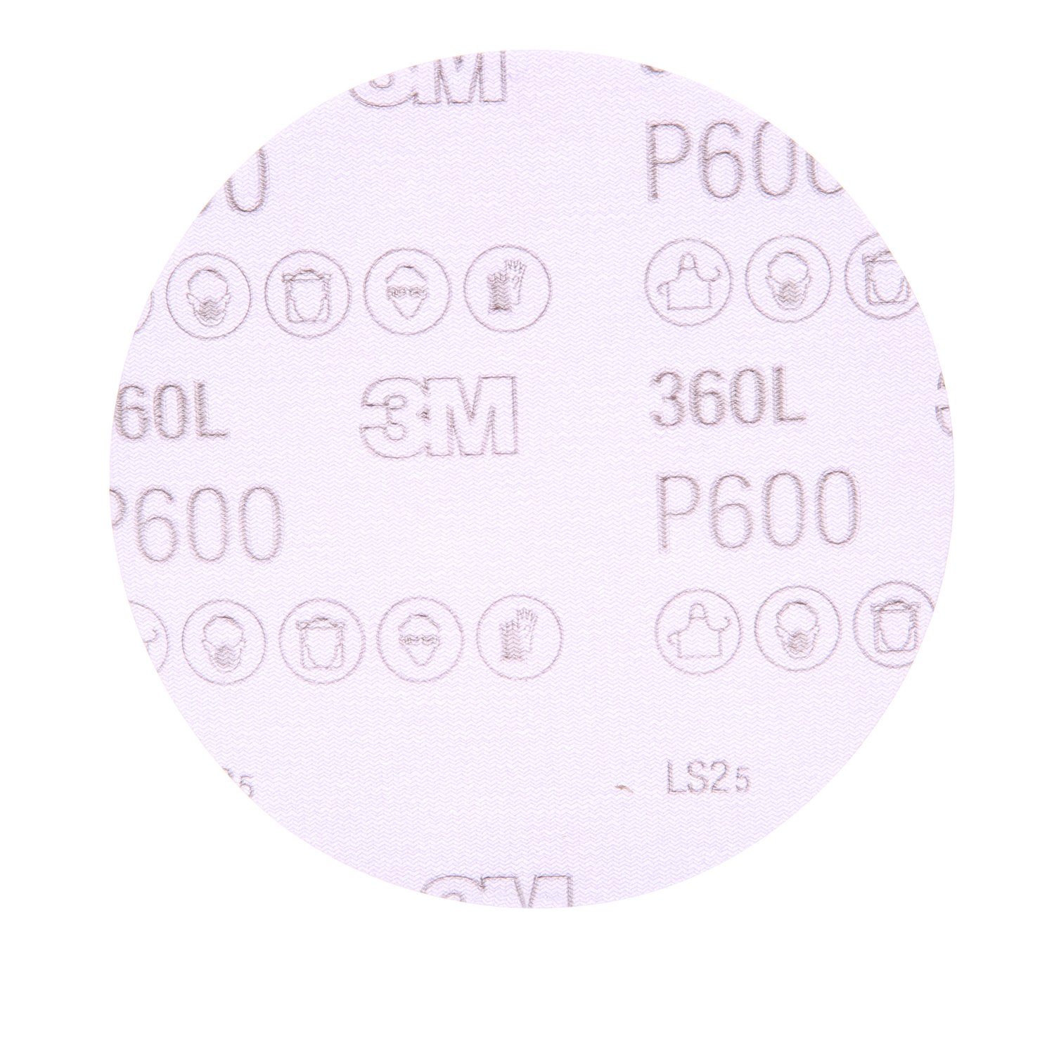 7100142945 - 3M Hookit Film Disc 360L, P600, 5 in x NH, Die 500X, 100/Carton, 500 ea/Case