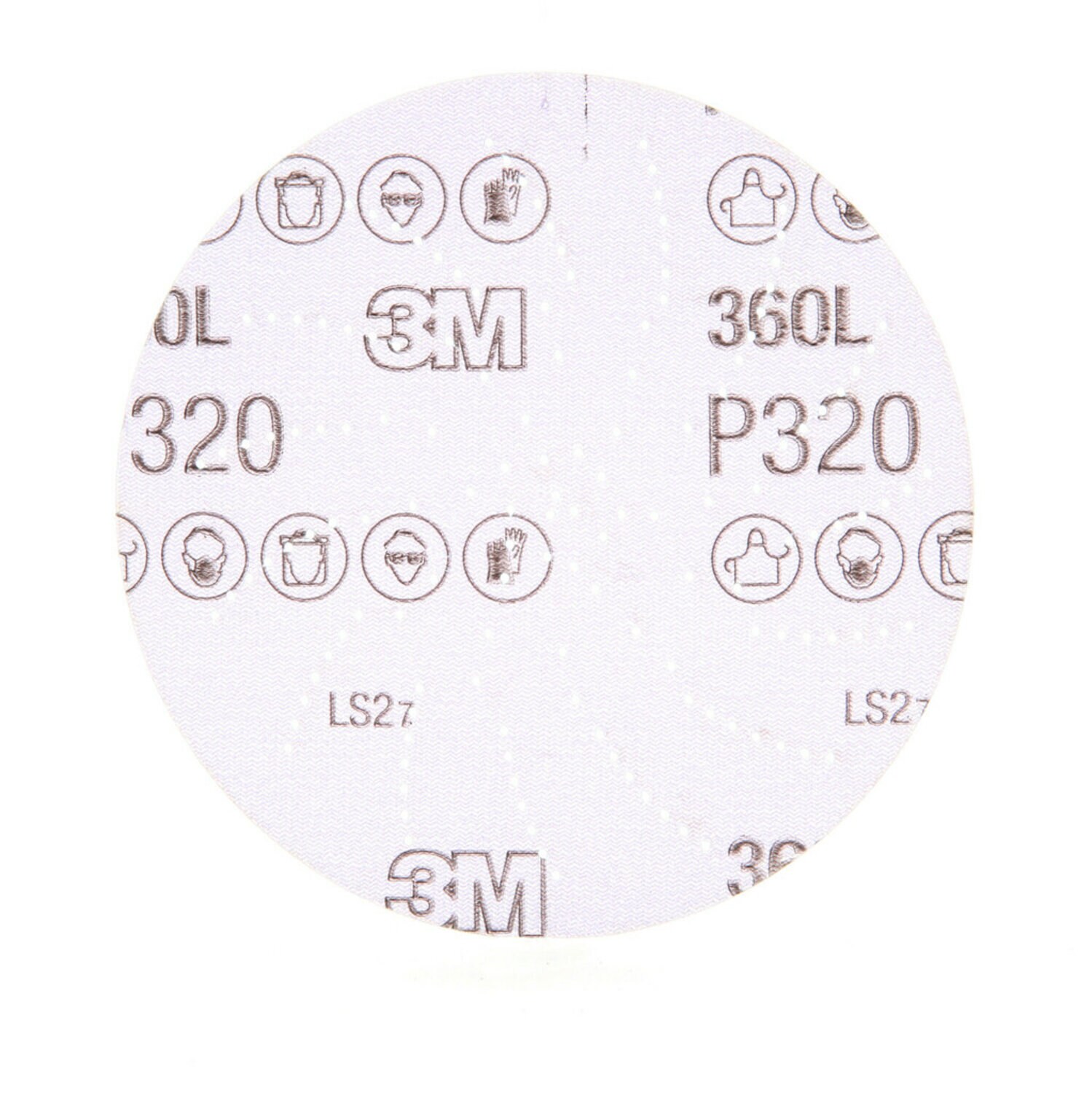 7010029942 - 3M Xtract Film Disc 360L, P320 3MIL, 5 in, Die 500LG, 100/Carton, 500 ea/Case