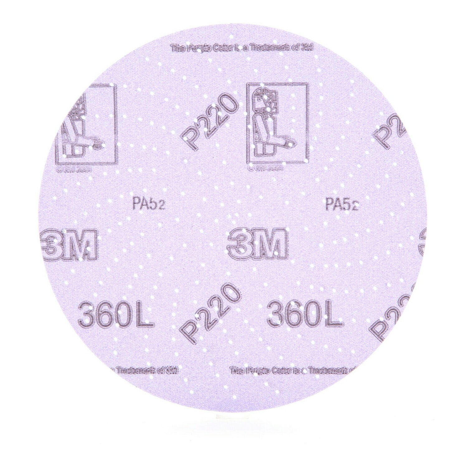 7100212559 - 3M Xtract Film Disc 360L, P220 3MIL, 6 in, Die 600LG, 50/Pack, 500 ea/Case, Shrink Wrapped