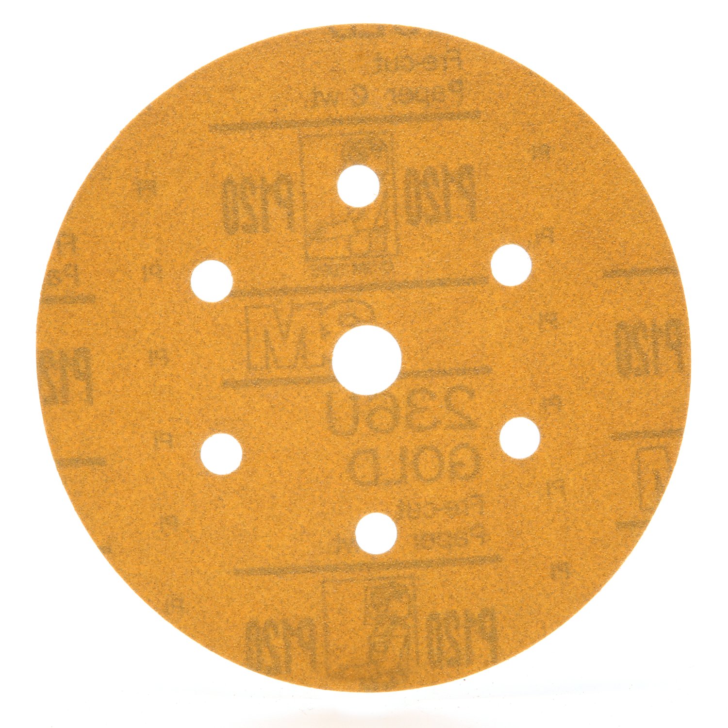 7000118769 - 3M Hookit Gold Disc Dust Free 236U, 01081, 6 in, P120, 100 discs per
carton, 4 cartons per case