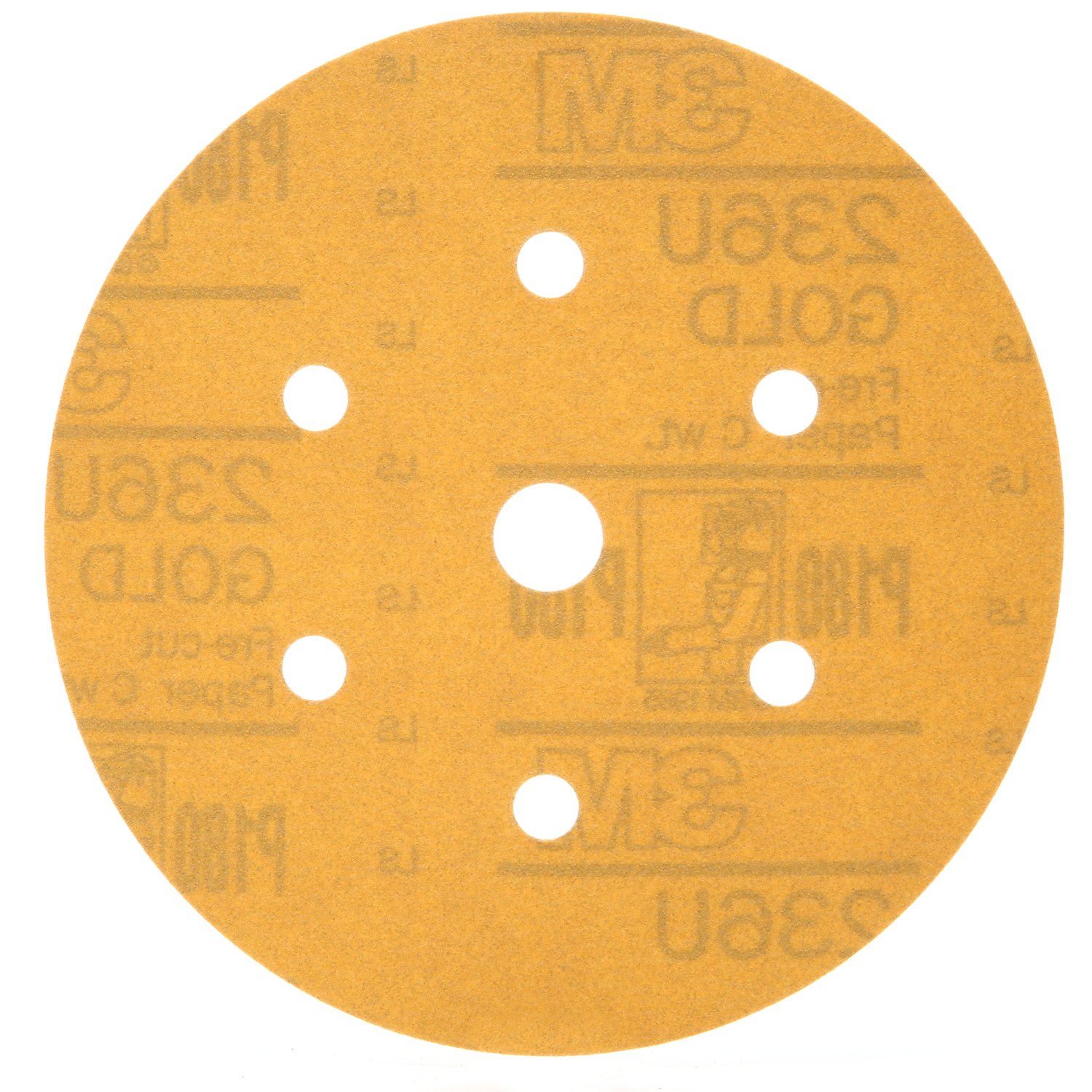 7000118771 - 3M Hookit Gold Disc Dust Free 236U, 01079, 6 in, P180, 100 discs per carton, 4 cartons per case