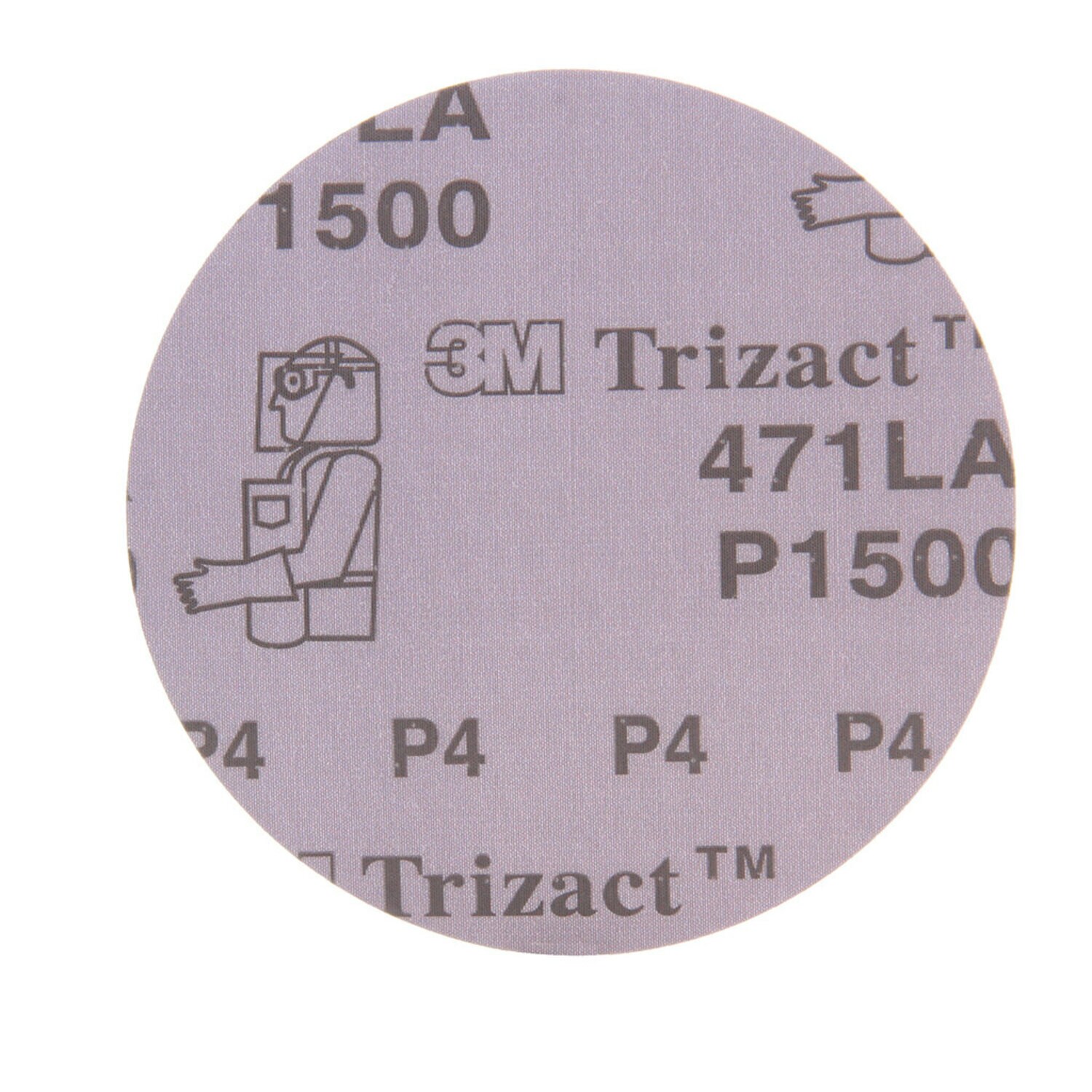 7100041247 - 3M Trizact Hookit Clear Coat Sanding Abrasive Disc 02095, P1500, A10,
5 in (125 mm), 25 Discs/Carton, 4 Cartons/Case