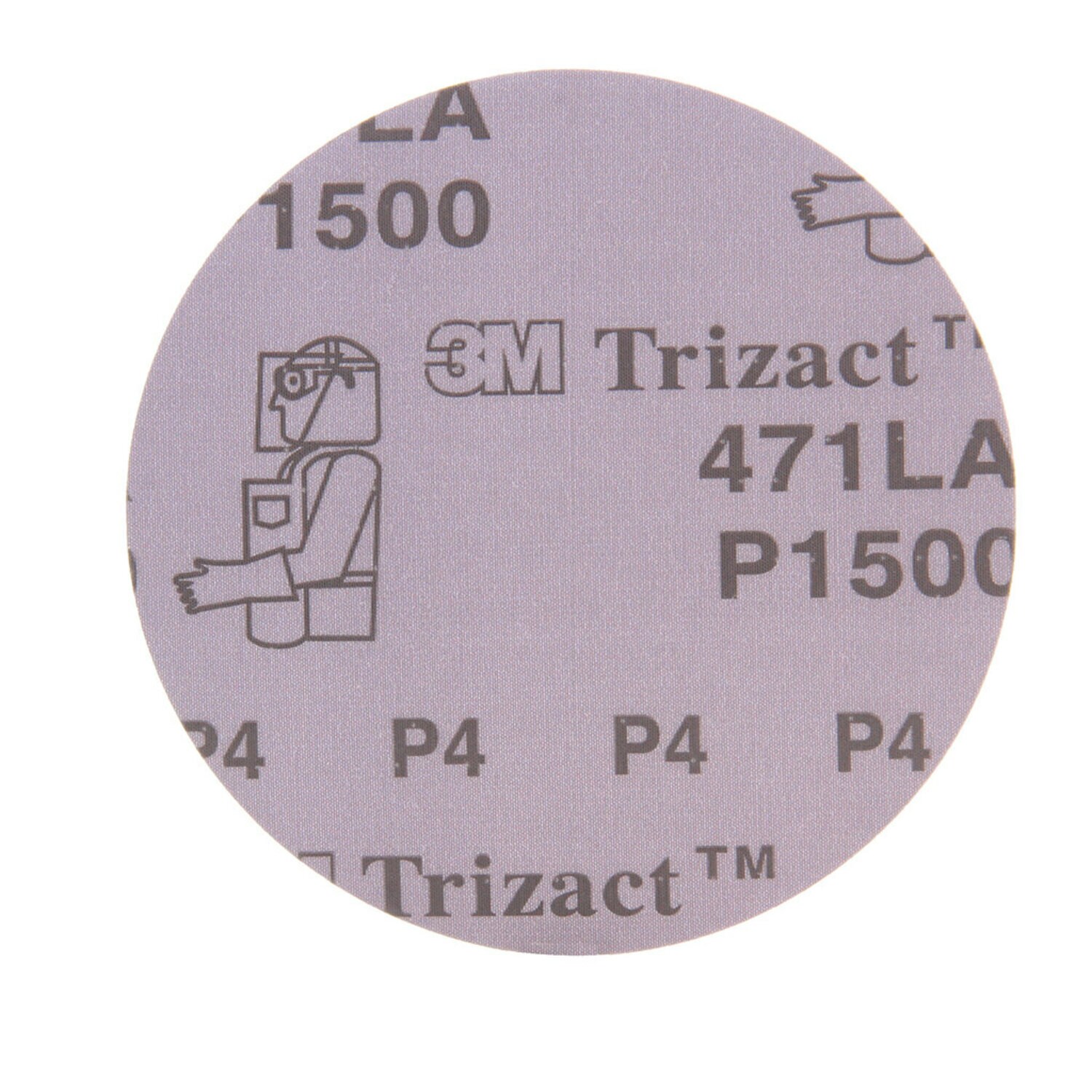 7100312234 - 3M Trizact Hookit Clear Coat Sanding Abrasive Disc 02095, P1500, 5 in (127 mm), 25 Discs/Carton, 4 Cartons/Case