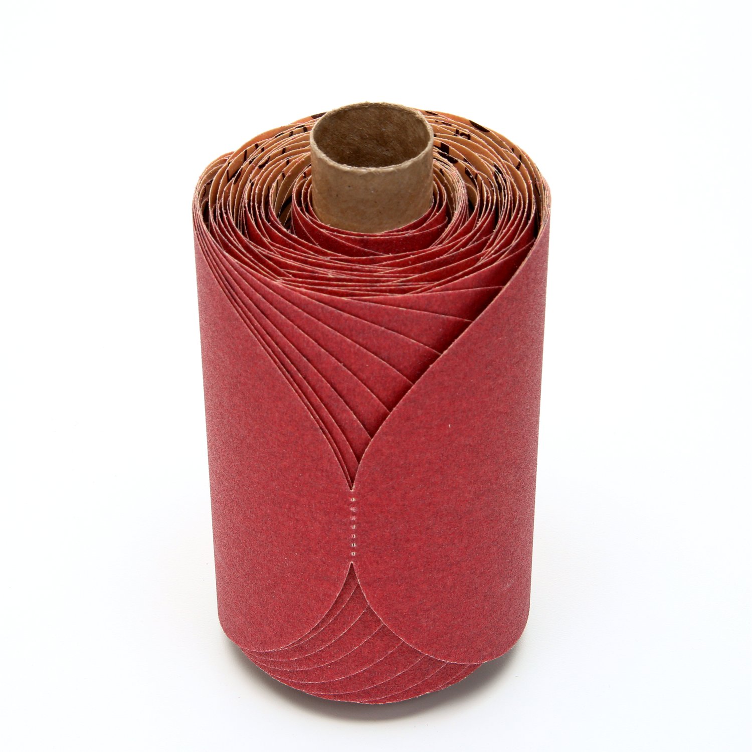 7000119915 - 3M Red Abrasive PSA Disc, 01607, 5 in, P150, 100 discs per roll, 6
rolls per case
