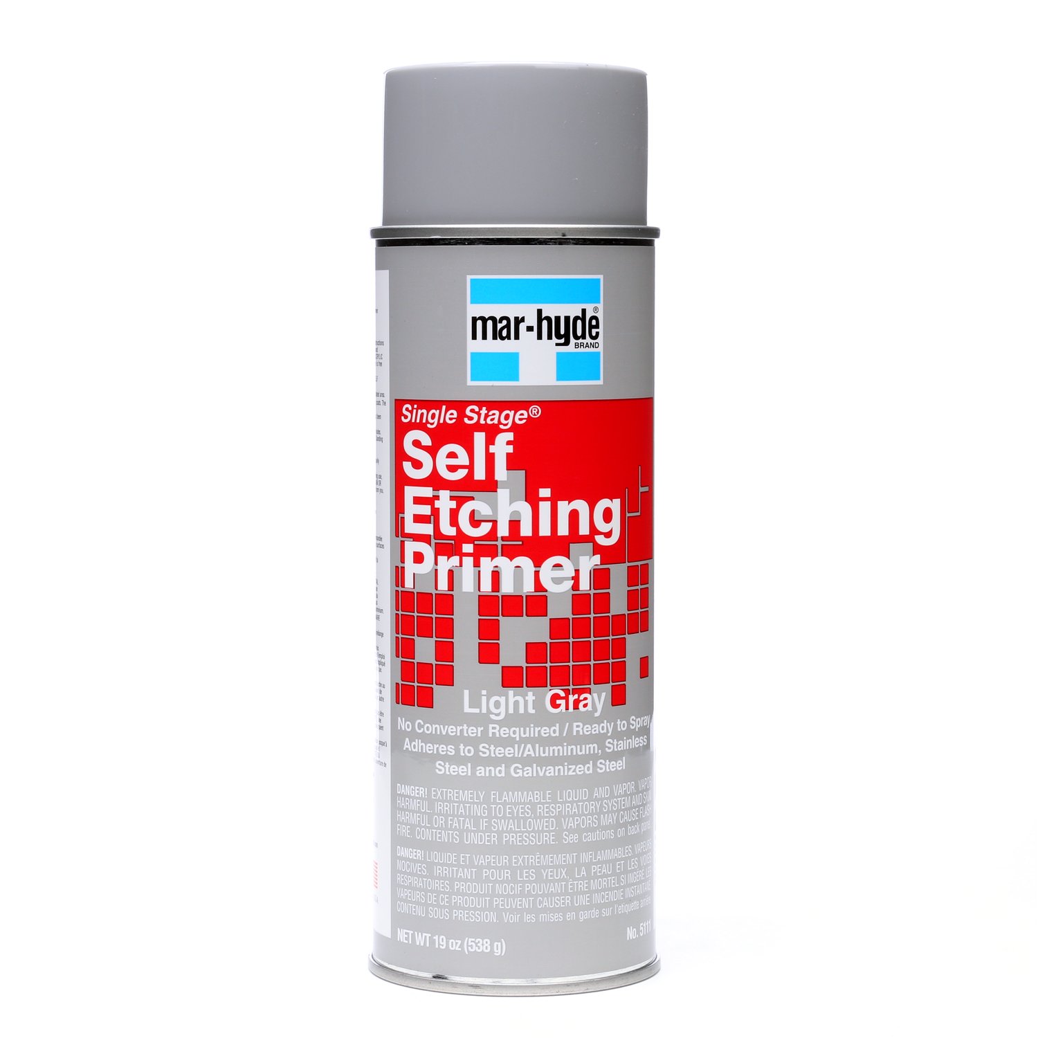 7000125080 - Mar-Hyde Single Stage Self-Etching Primer Aerosol, 5111, 19 oz Net Wt, 6 per case