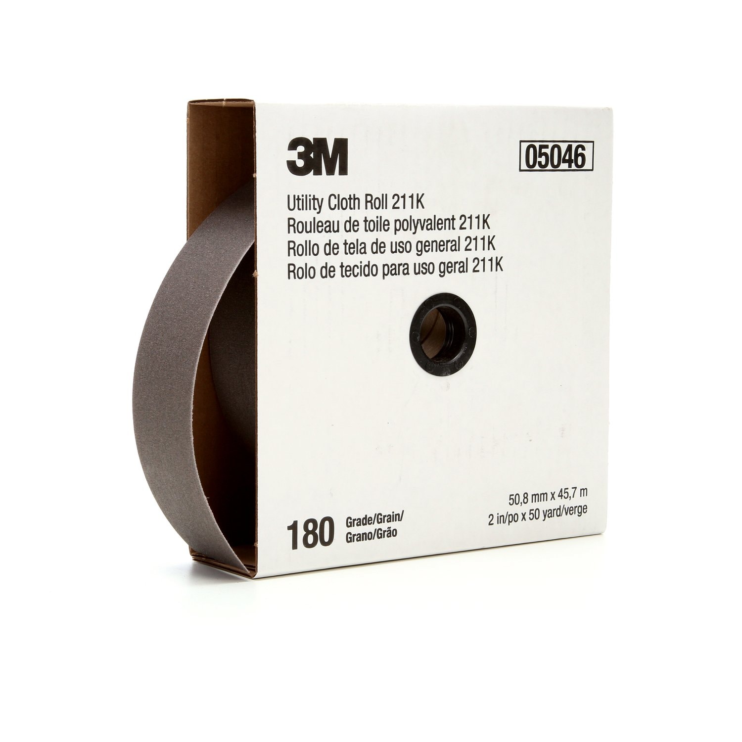 7000118340 - 3M Utility Cloth Roll 211K, 180 J-weight, 1 in x 50 yd, Full-flex, 5 ea/Case