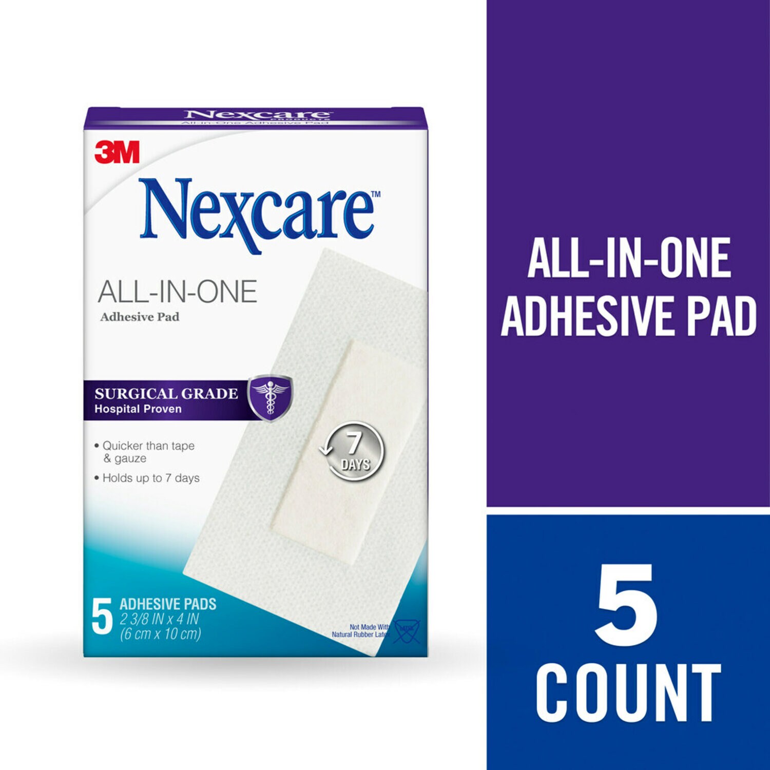 7100223125 - Nexcare All-in-One Adhesive Pad H3564, 2 3/8 in x 4 in (6 cm x 10 cm)