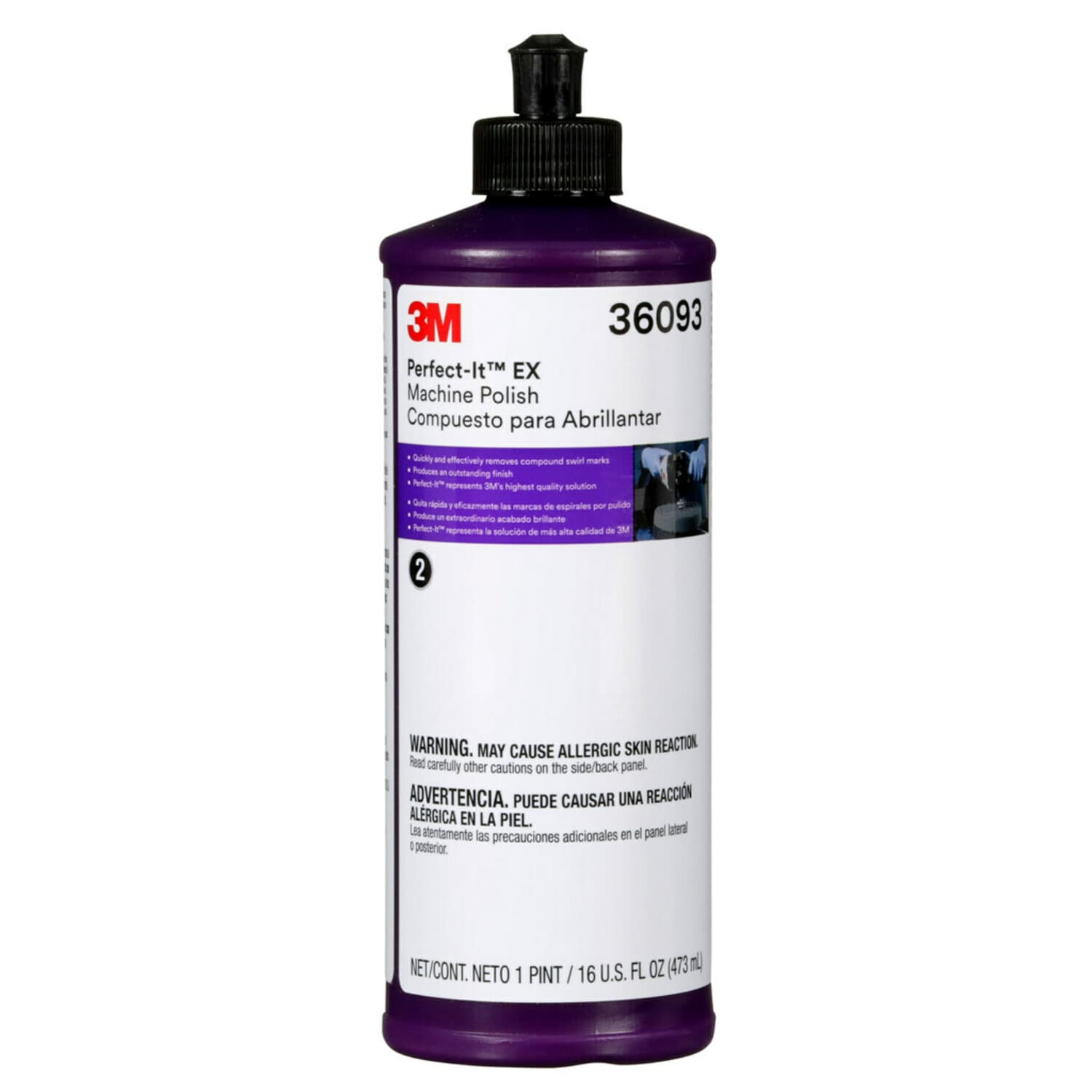 7100225393 - 3M Perfect-It EX Machine Polish 36093, 16 fl oz (473 mL), 6/Case