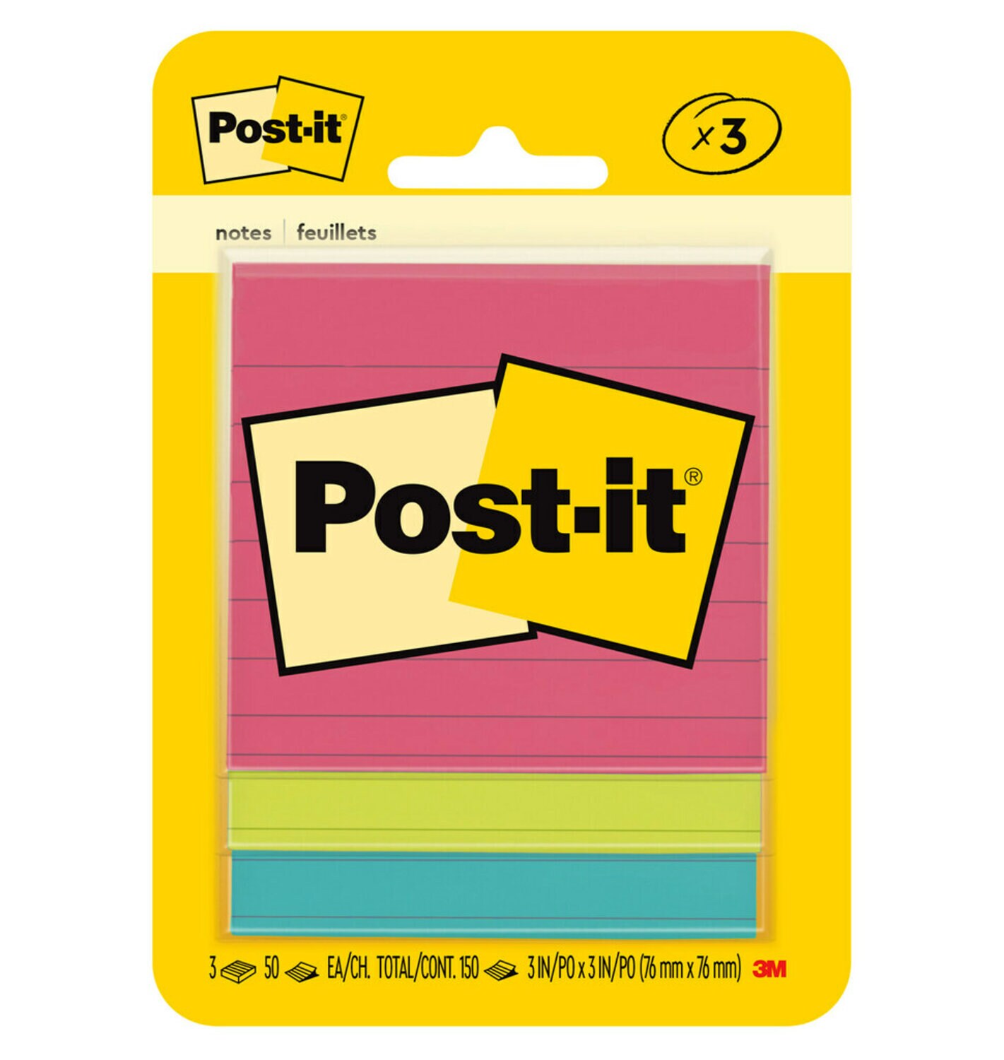 7100140818 - Post-it Notes 6301, Cape Town, 3 in x 3 in (76 mm x 76 mm), 100% PEFC, SGSCH-PEFC-COC-110078