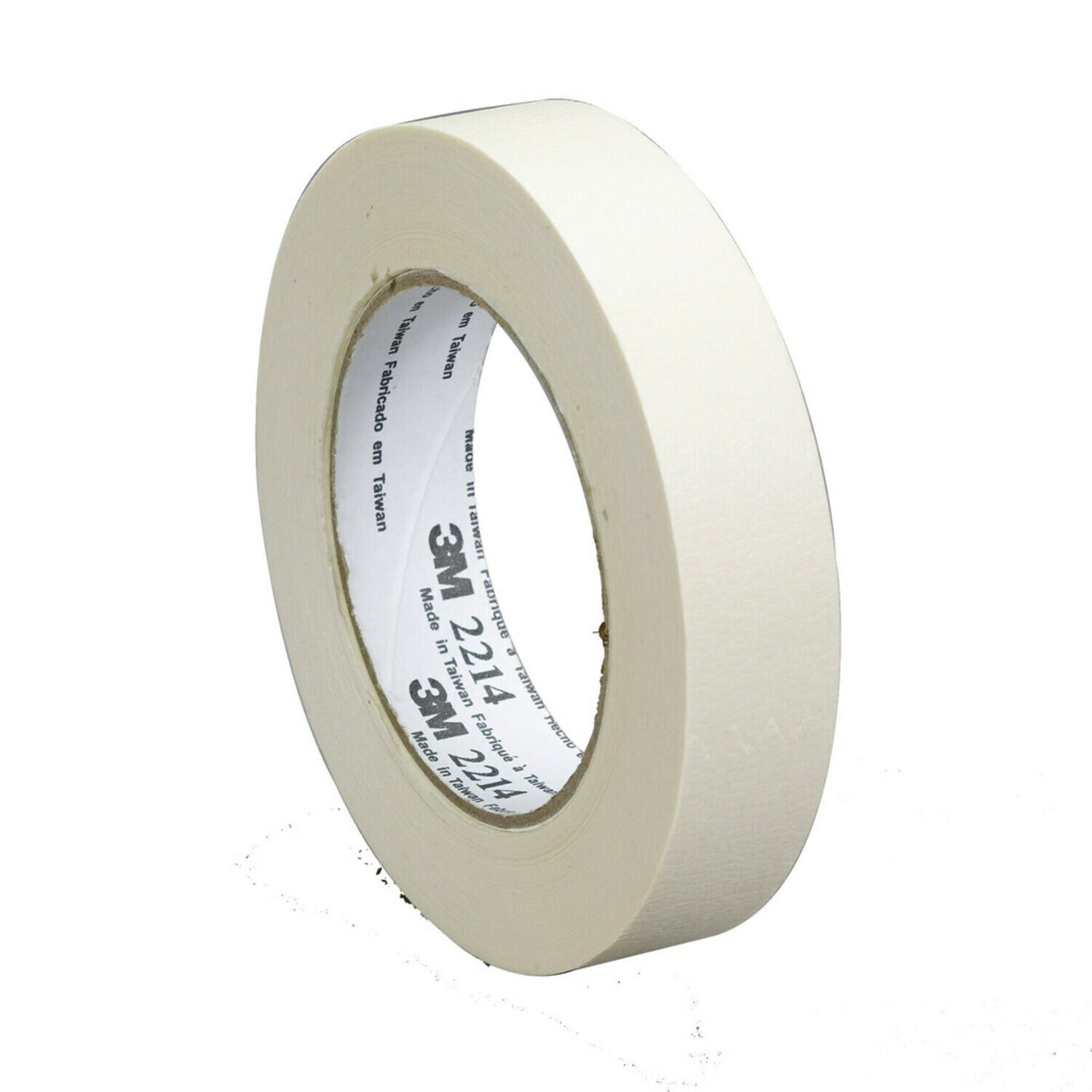 7100245643 - 3M Paper Masking Tape 2214, Tan, 18 mm x 50 m, 5.4 mil, 48 Rolls/Case