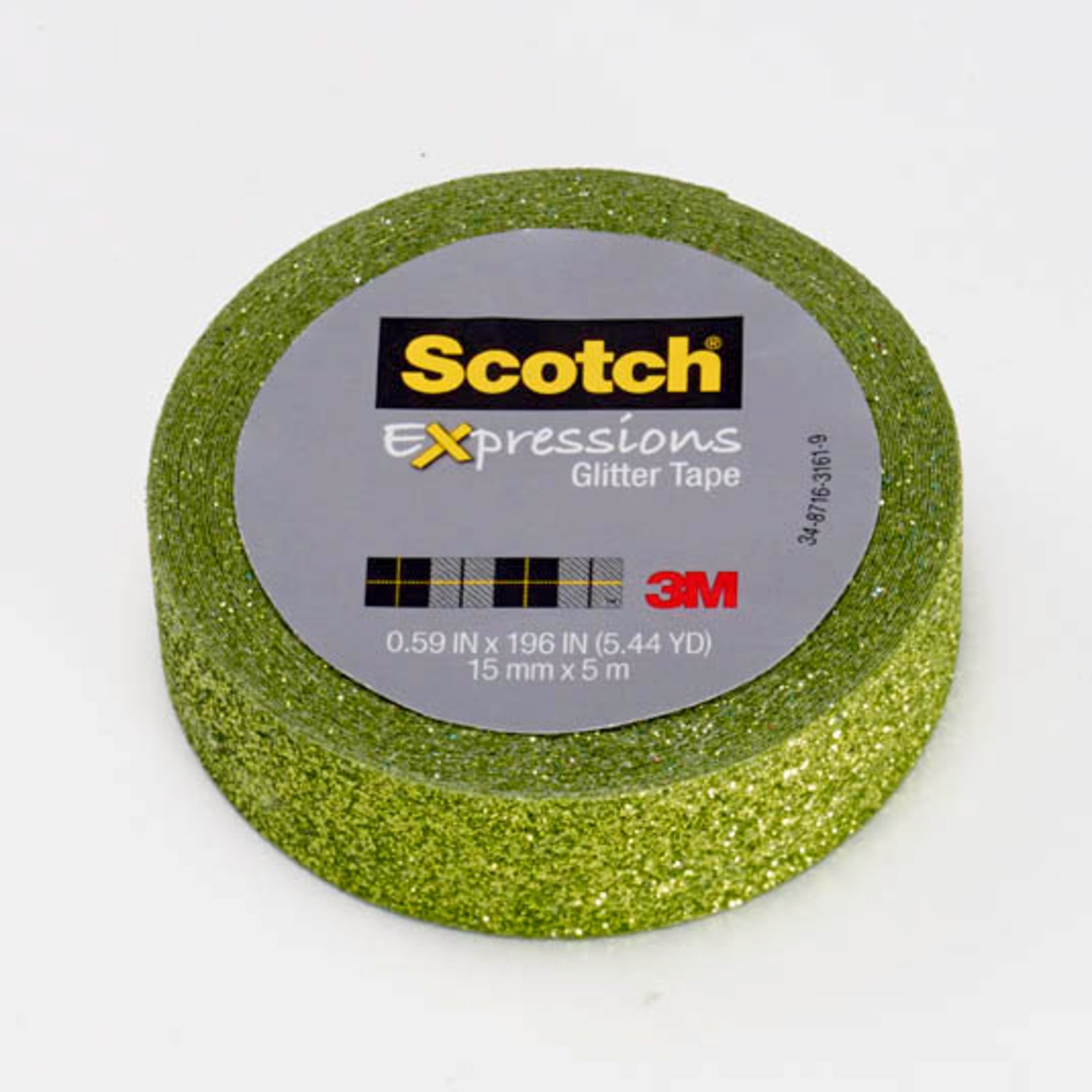 7100143031 - Scotch Expressions Glitter Tape C514-GRN, .59 in x 196 in (15 mm x 5 m)
Lime Green Glitter