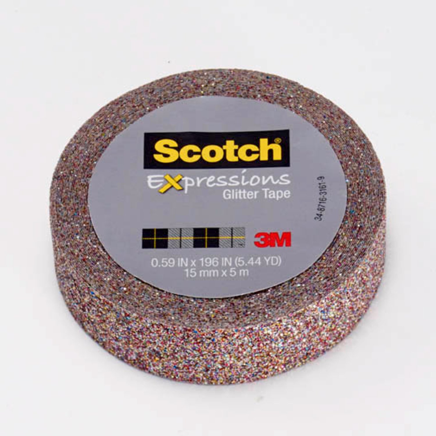 7100143030 - Scotch Expressions Glitter Tape C514-MUL, .59 in x 196 in (15 mm x 5 m)
Multi-Colored Glitter
