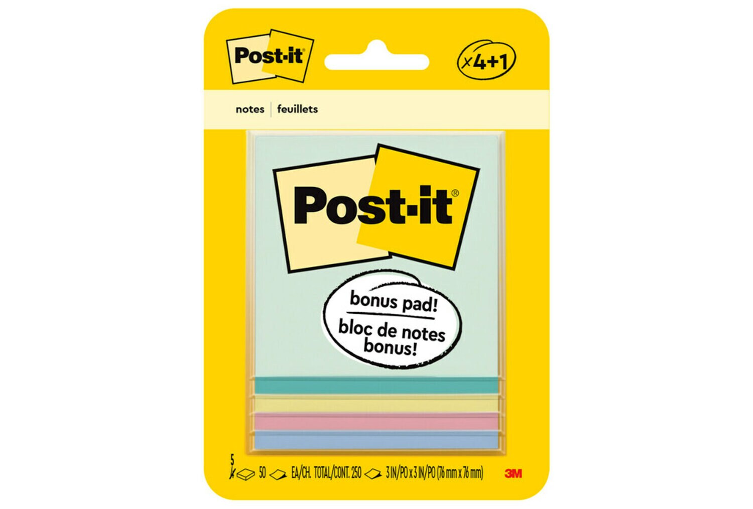 7100081881 - Post-it 5401-B, 3 in x 3 in (76 mm x 76 mm), Marseille Collection