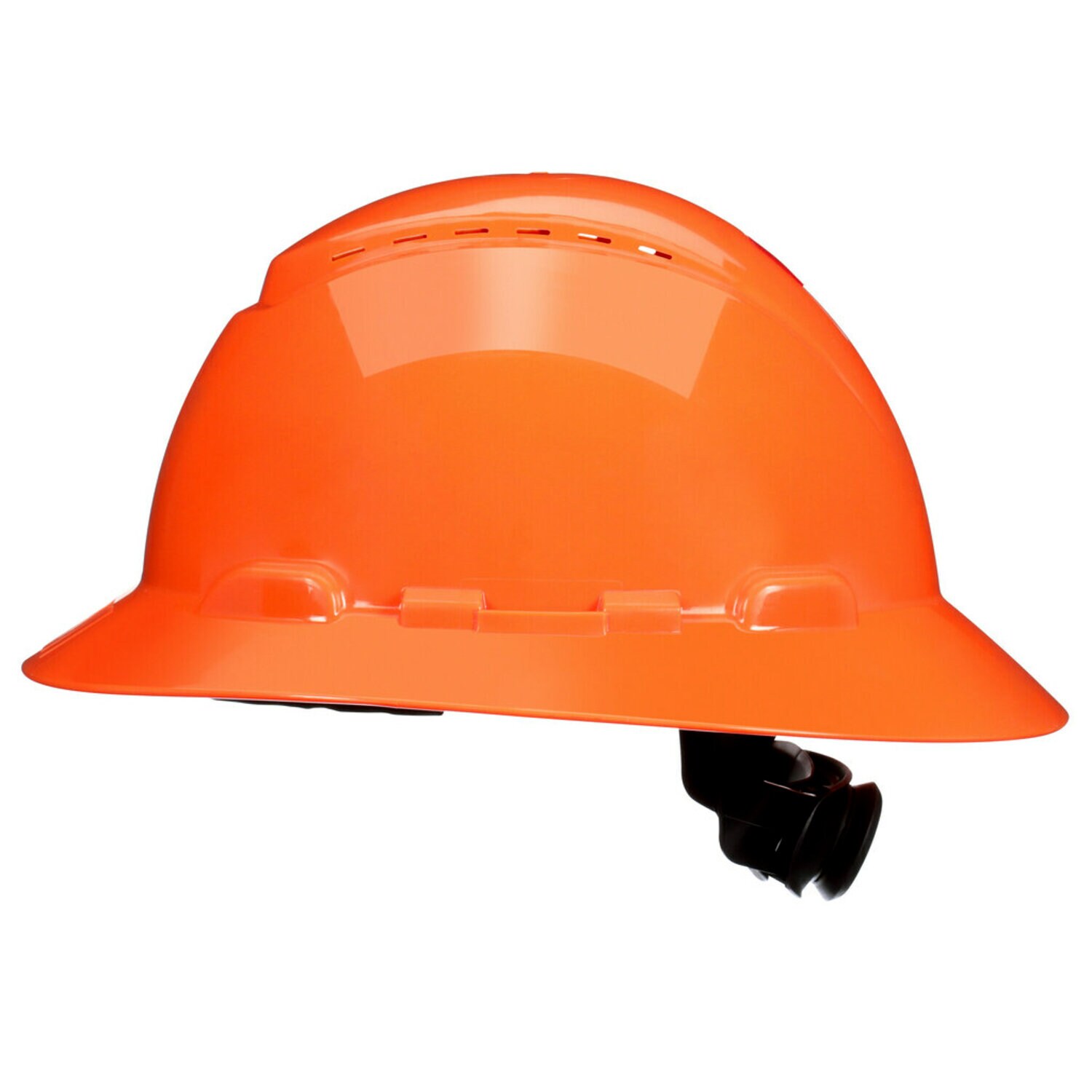 7100239993 - 3M SecureFit Full Brim Hard Hat H-806SFV-UV, Orange Vented, 4-Point Pressure Diffusion Ratchet Suspension with UVicator, 20ea/CS