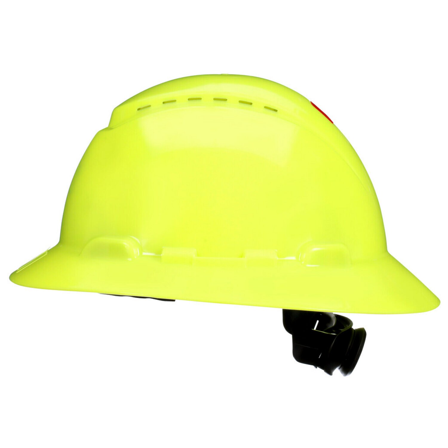 7100240035 - 3M SecureFit Full Brim Hard Hat H-809SFV-UV, HiVis Yellow Vented 4-Pt Pressure Diffusion Ratchet Suspension w/ UVicator, 20ea/CS