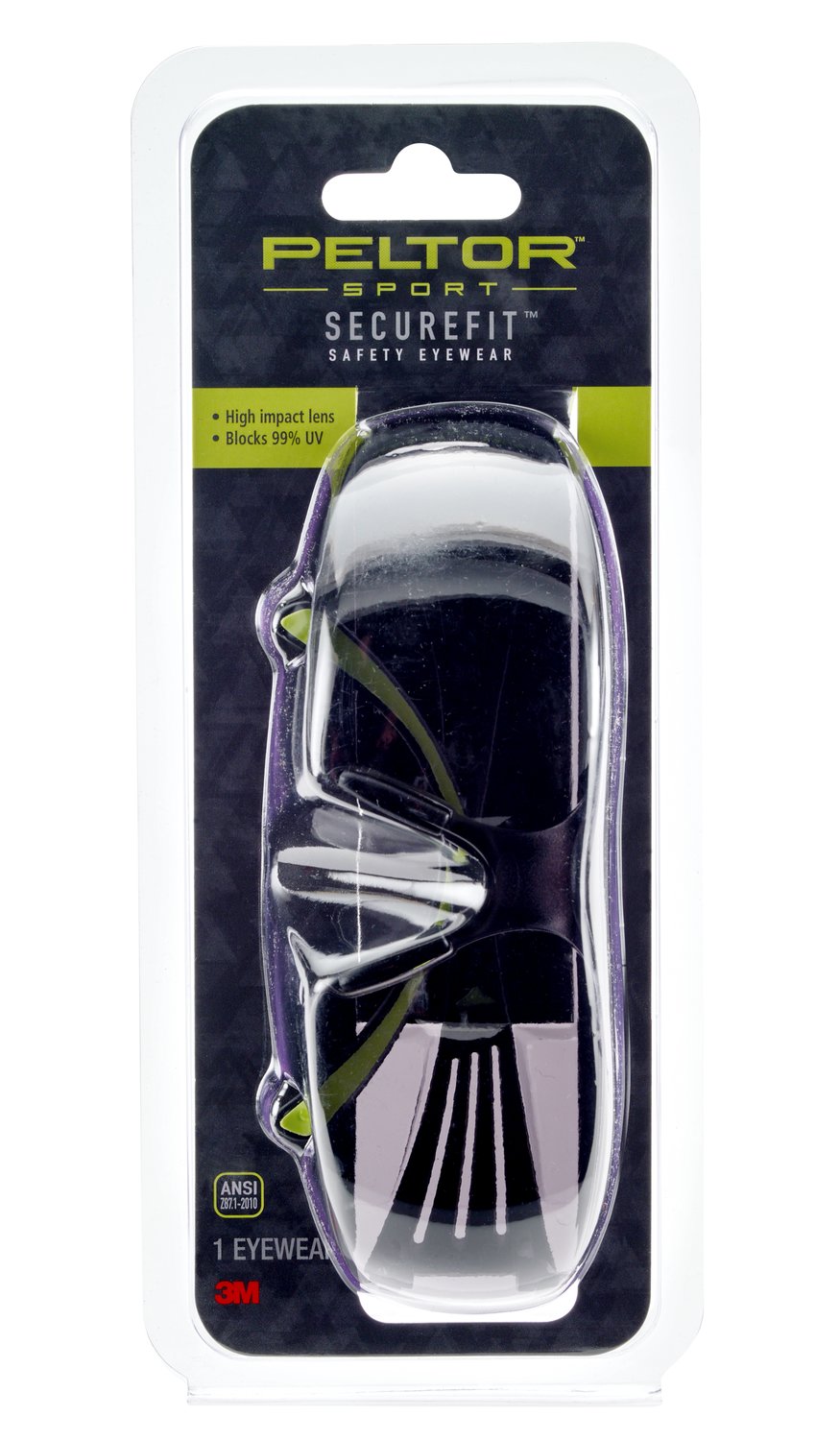 7100129496 - Peltor Sport SecureFit Safety Eyewear, SF400-PG-8, Gray/AF Lens, 8ea/cs