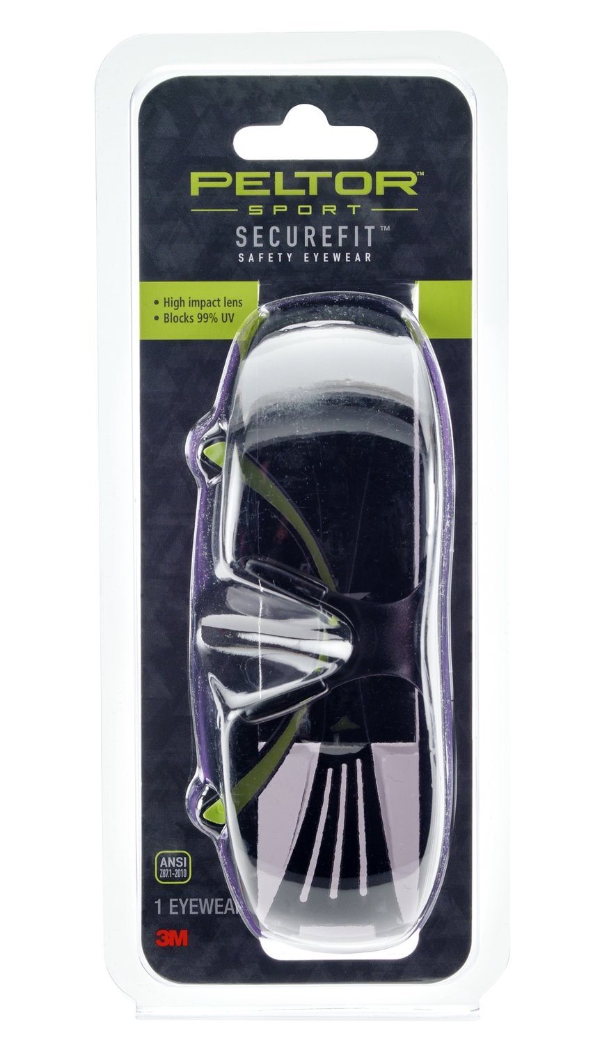 7100128673 - Peltor Sport SecureFit Safety Eyewear, SF400-PC-8, Clear/AF Lens, 8 ea/cs