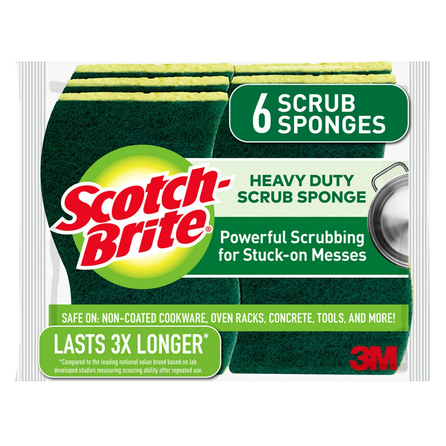 7100167761 - Scotch-Brite Heavy Duty Scrub Sponge 426, 6/6