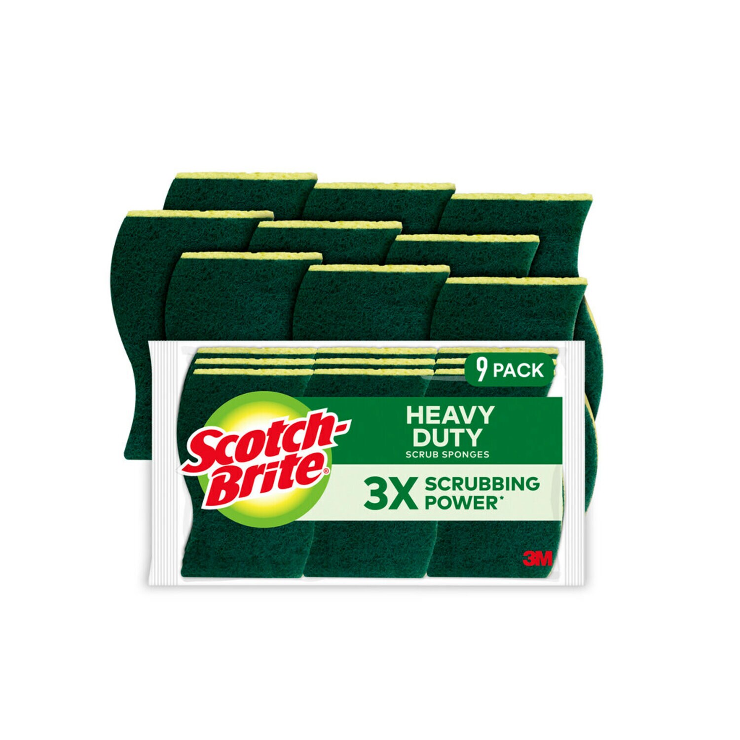 7100167726 - Scotch-Brite Heavy Duty Scrub Sponge 429-5, 5/9