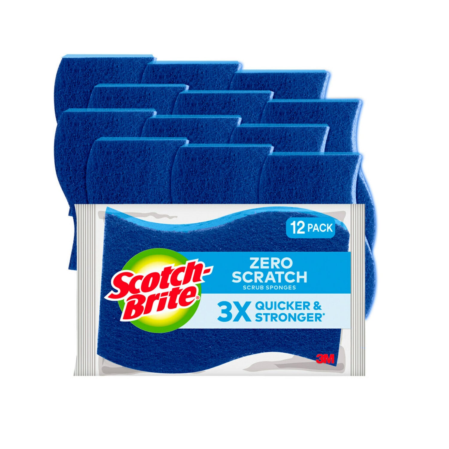 7100253896 - Scotch-Brite Zero Scratch Scrub Sponge MP3-SIOC, 4.4 in x 2.6 in x 0.8 in (111 mm x 66 mm x 20 mm)
